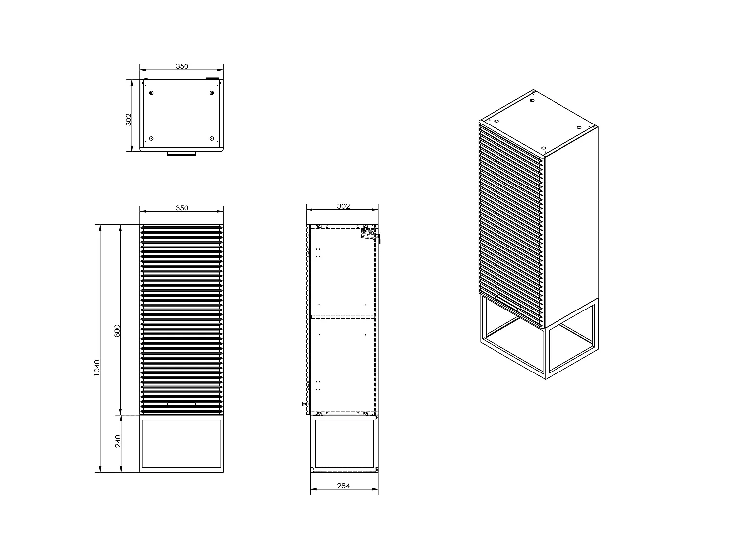 Meuble de salle de bain suspendu strié avec vasque à encastrer et colonne avec niche - 2 tiroirs - Naturel clair - 60 cm - SARONE