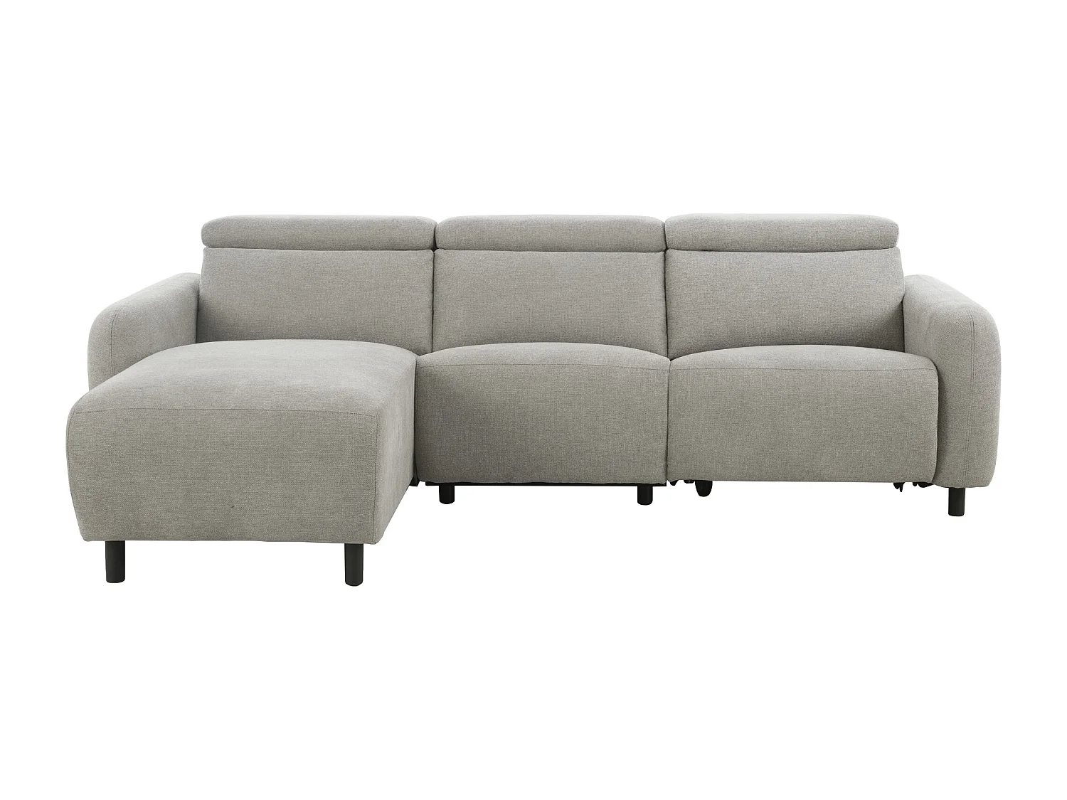 Skaane | Sofa 3 seater with chaise left & electric function in fabric lightgrey