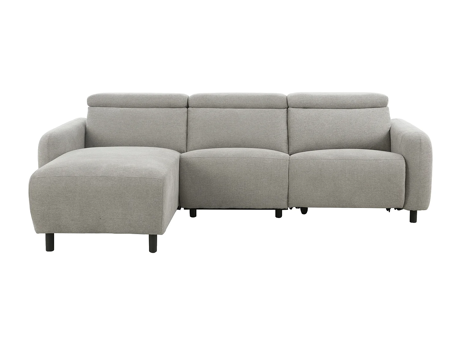 Skaane | Sofa 3 seater with chaise left & electric function in fabric lightgrey