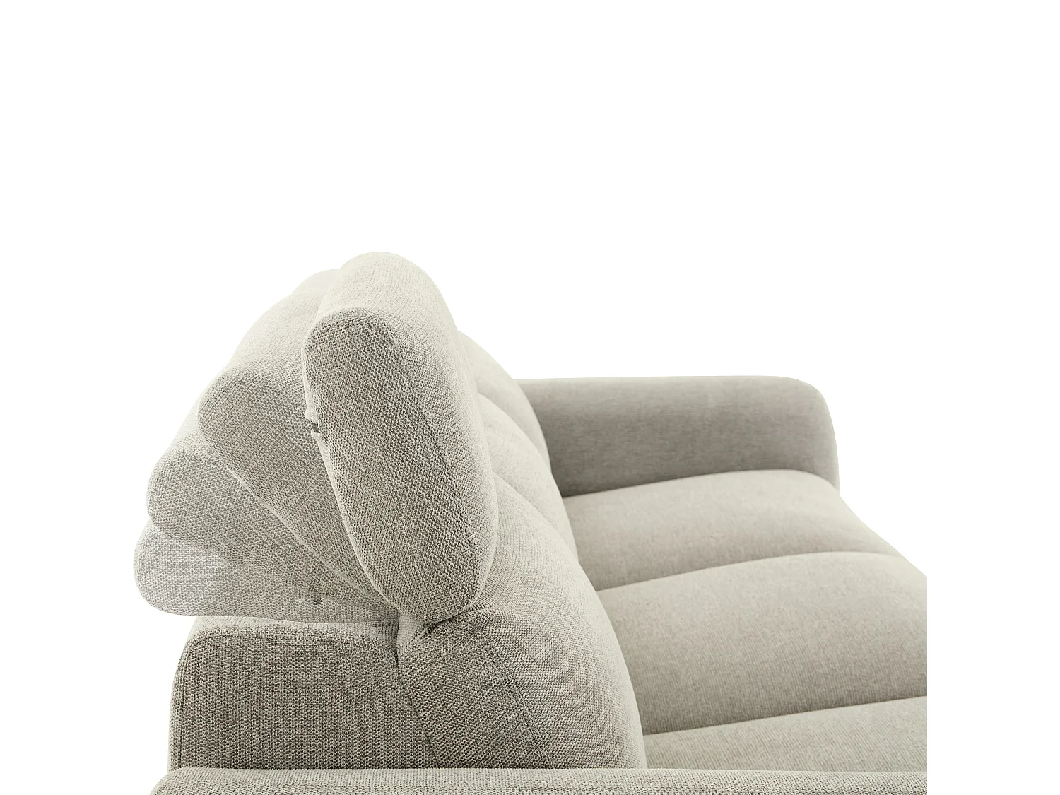 Skaane | Sofa 3 seater with chaise left & electric function in fabric lightgrey