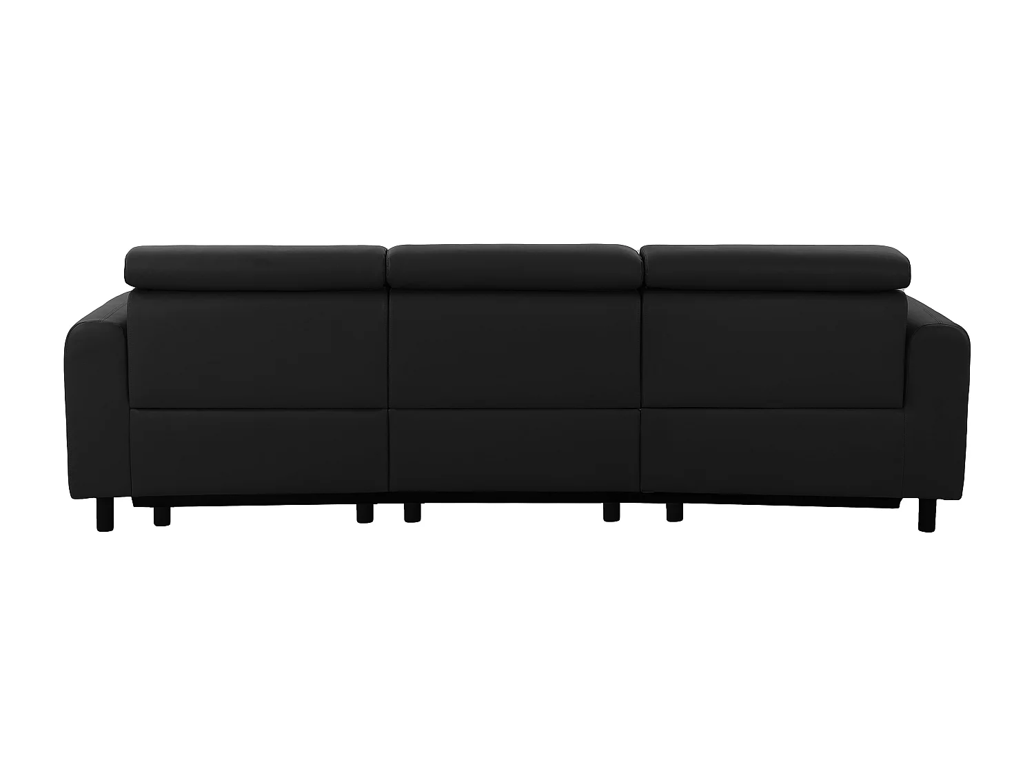 Skaane | Sofa 3 seater with chaise right & electric function in PU black
