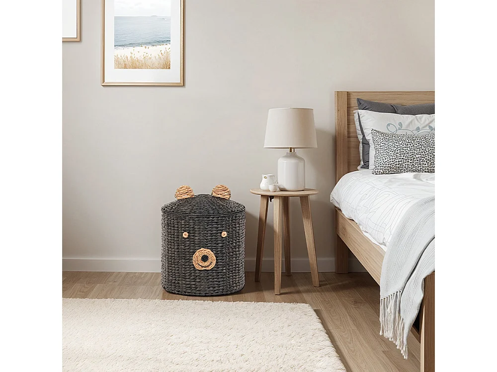 Panier ours jacinthe d'eau noir