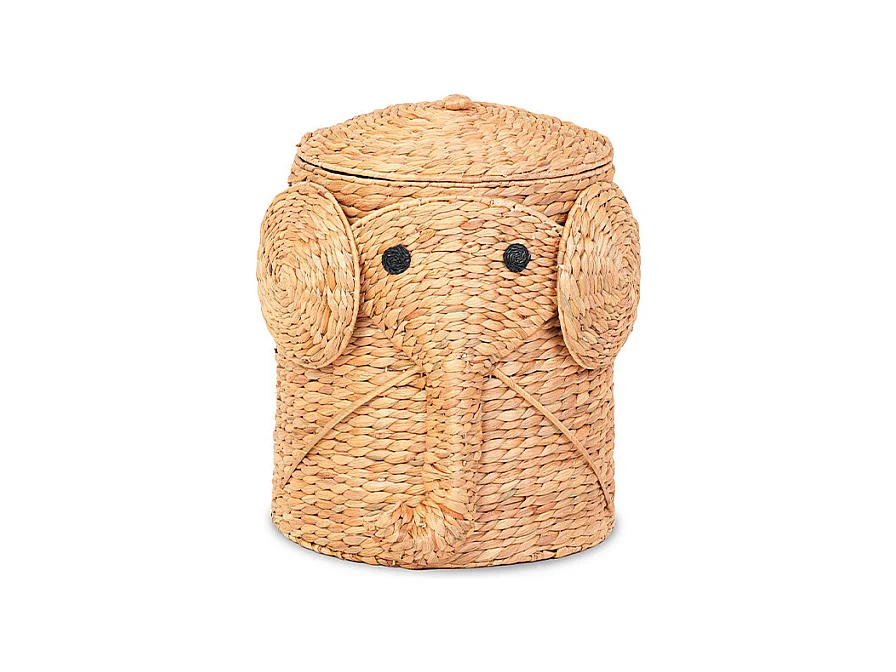 Panier elephant jacinthe d'eau naturel