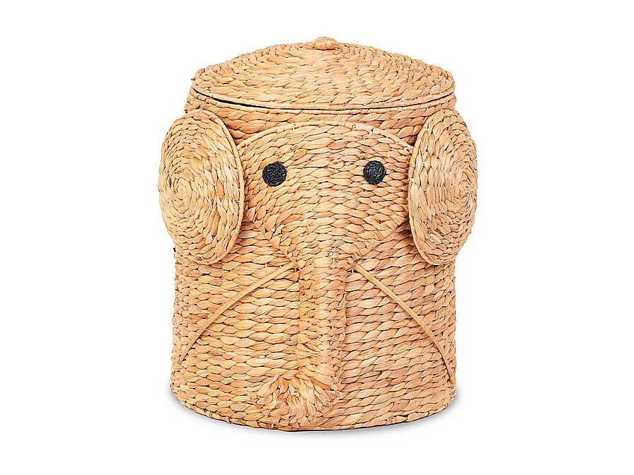 Panier elephant jacinthe d'eau naturel