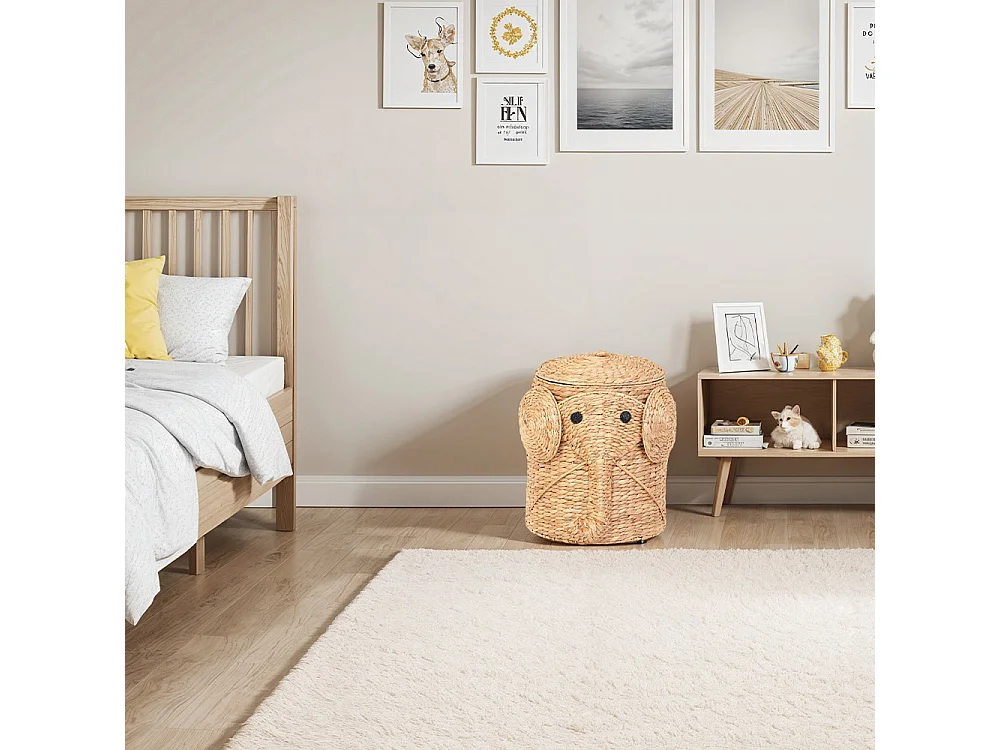 Panier elephant jacinthe d'eau naturel