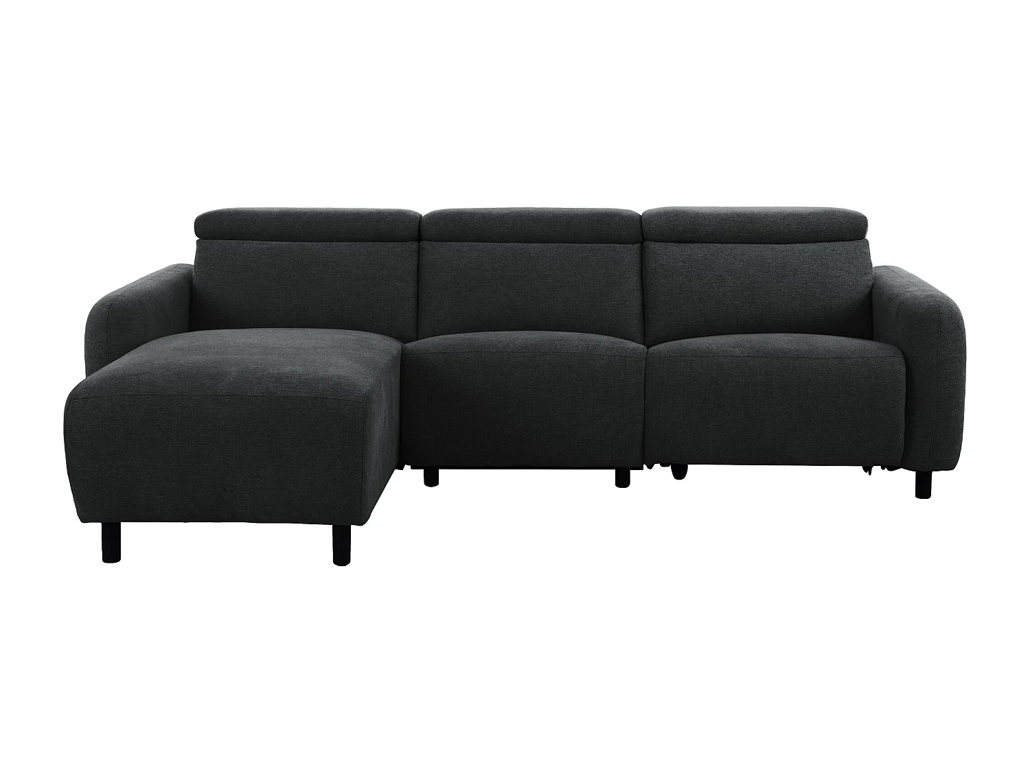 Skaane | Sofa 3 seater with chaise left & electric function in fabric anthracit