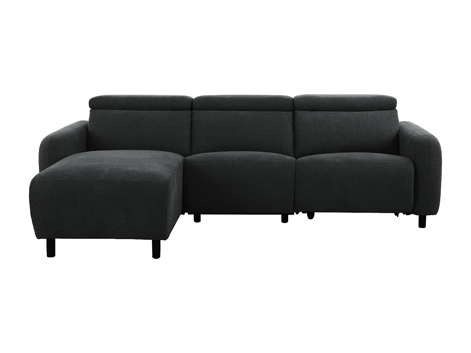 Skaane | Sofa 3 seater with chaise left & electric function in fabric anthracit