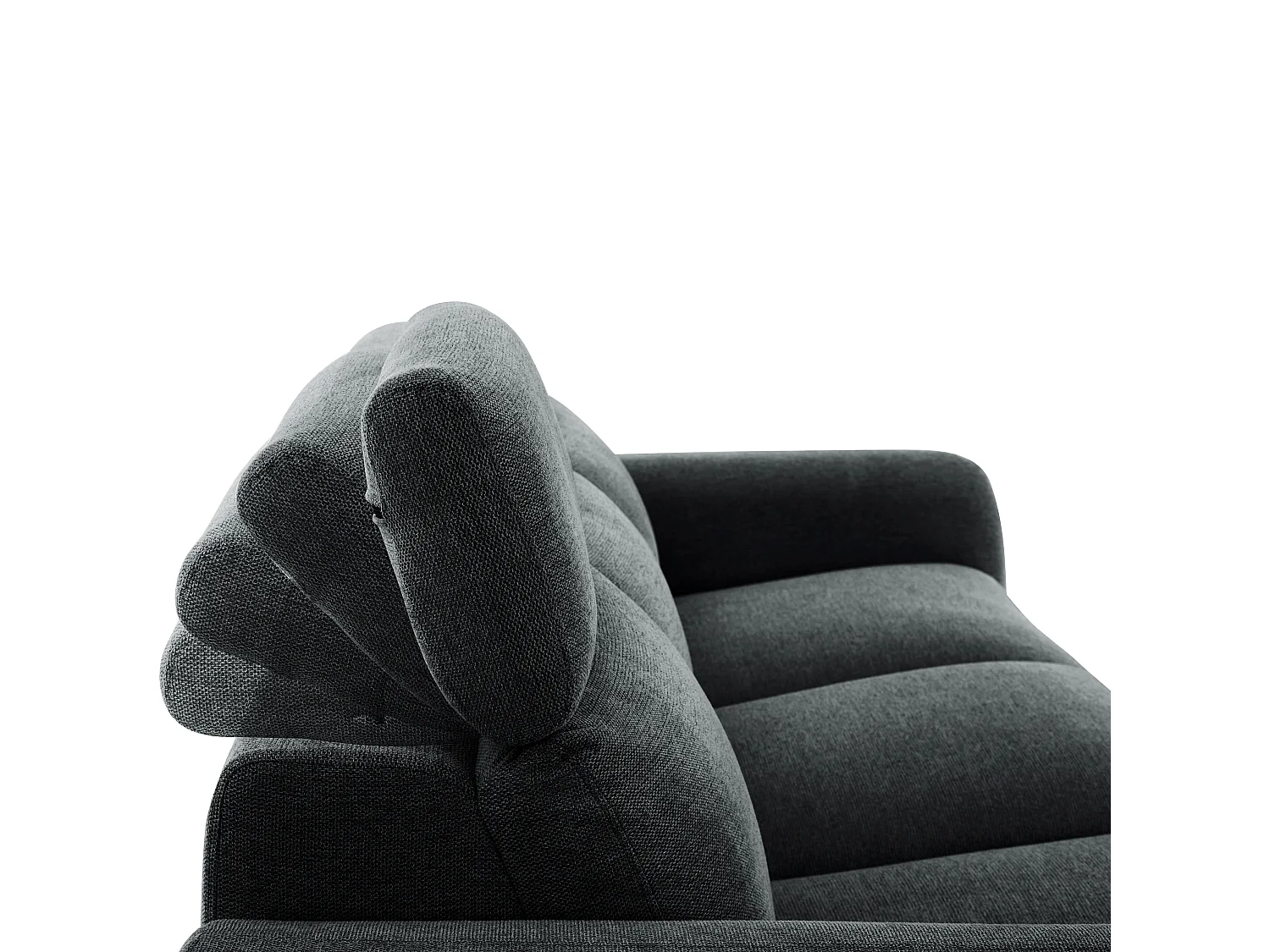 Skaane | Sofa 3 seater with chaise left & electric function in fabric anthracit