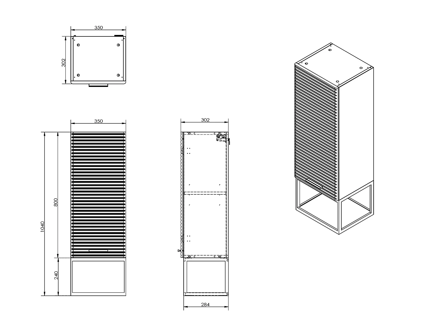 Meuble de salle de bain suspendu strié avec vasque à encastrer et colonne avec niche - 2 tiroirs - Naturel clair - 80 cm - SARONE