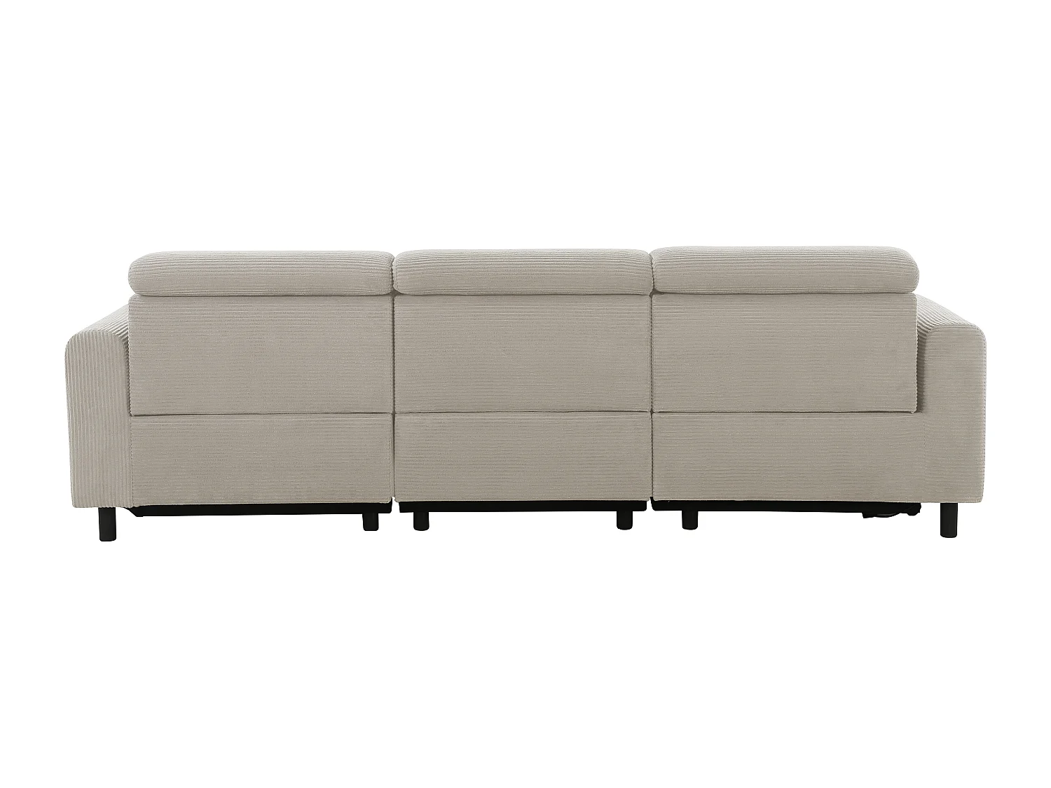 Skaane | Sofa 3 seater with chaise right & electric function in corduroy cream