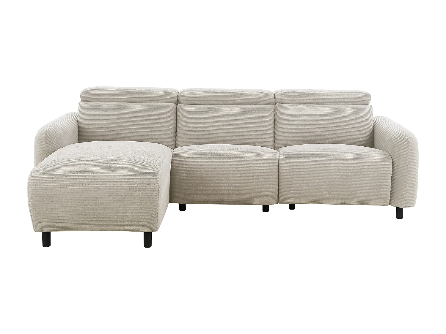 Skaane | Sofa 3 seater with chaise left & electric function in corduroy cream