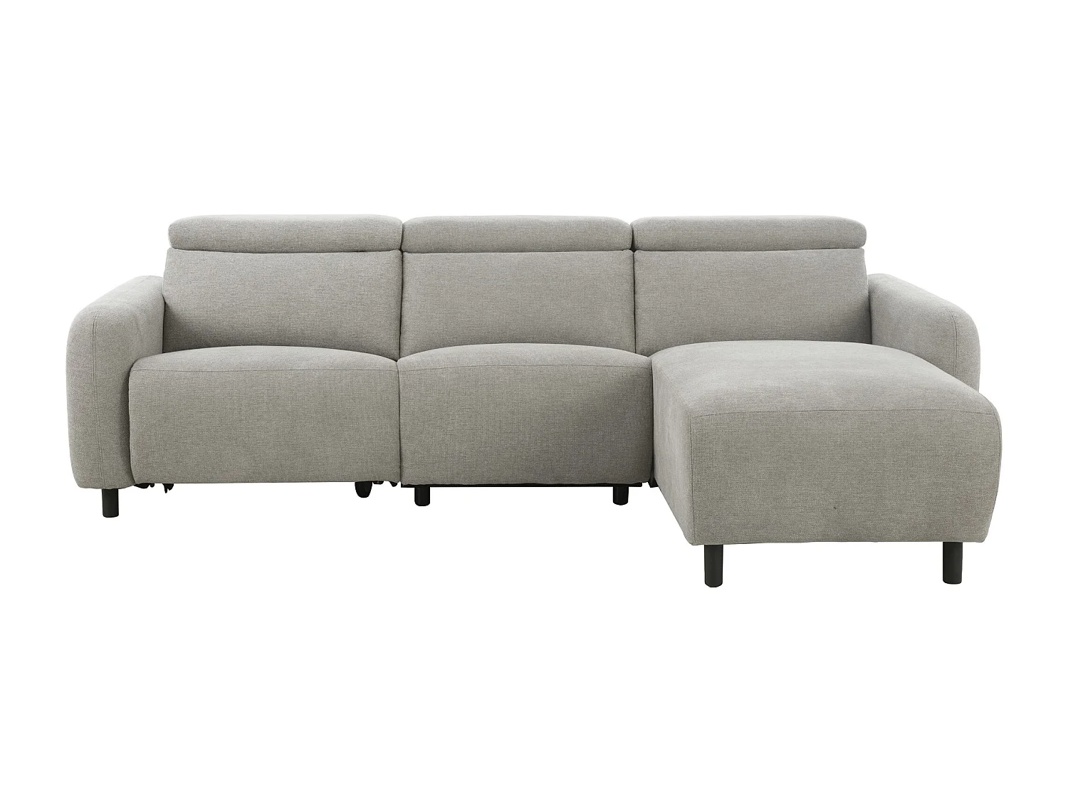 Skaane | Sofa 3 seater with chaise right & electric function in fabric lightgrey