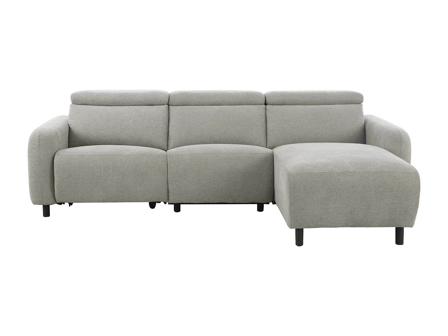 Skaane | Sofa 3 seater with chaise right & electric function in fabric lightgrey