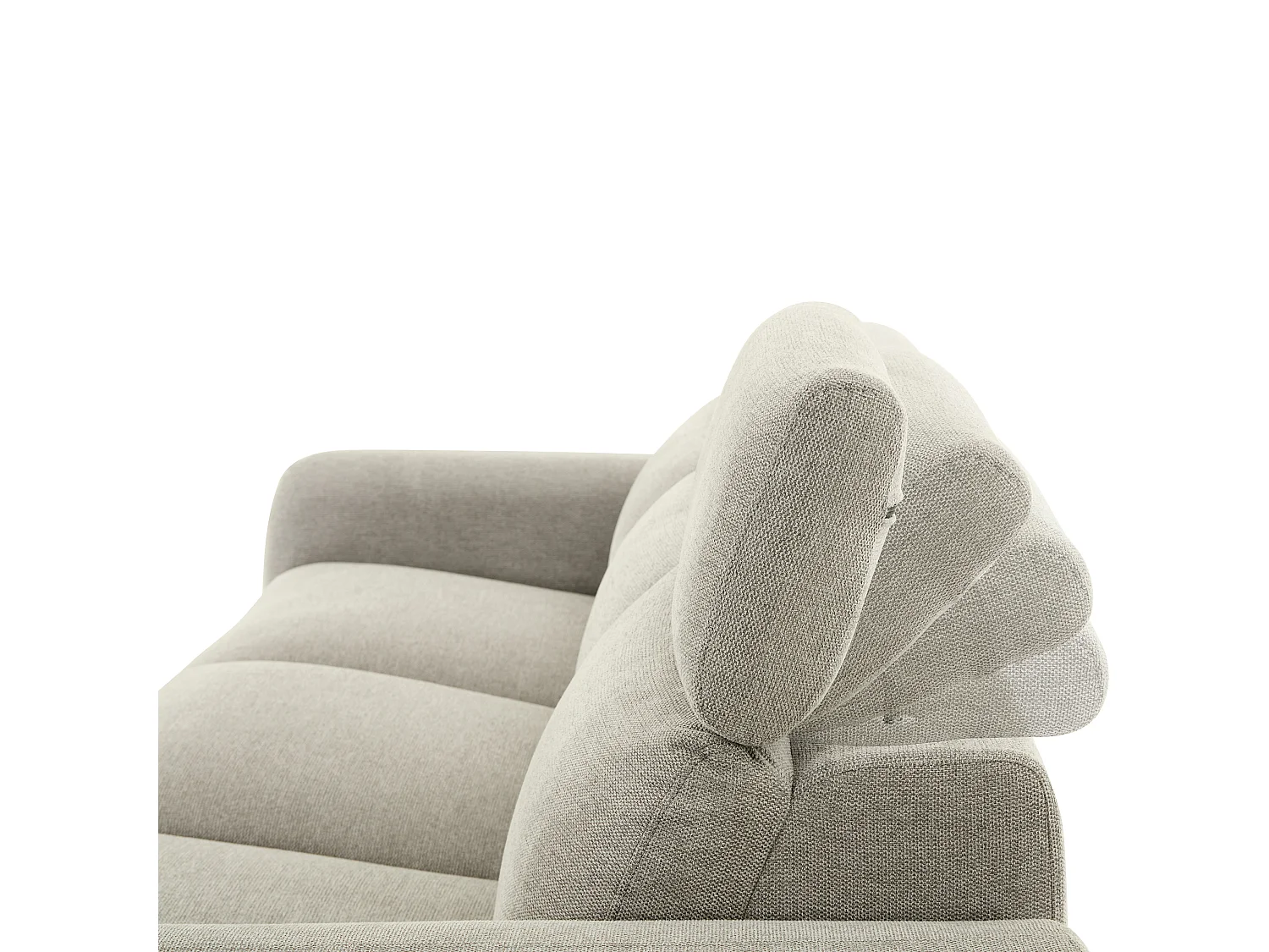Skaane | Sofa 3 seater with chaise right & electric function in fabric lightgrey
