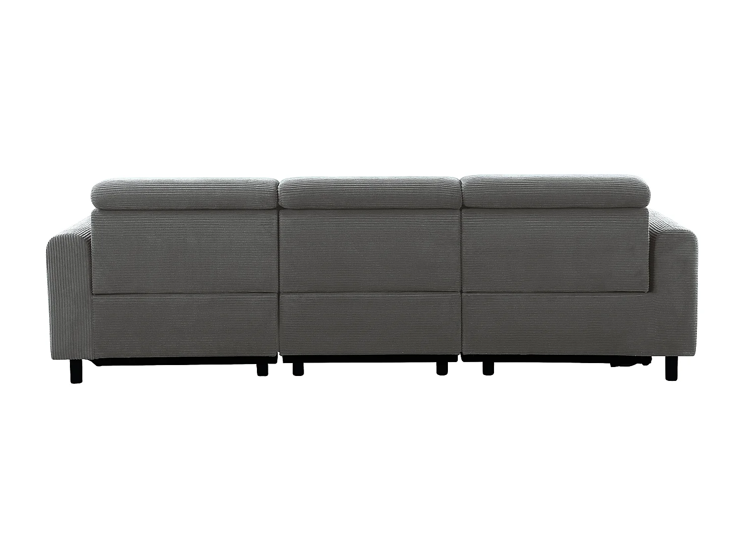 Skaane | Sofa 3 seater with chaise right & electric function in corduroy anthracite