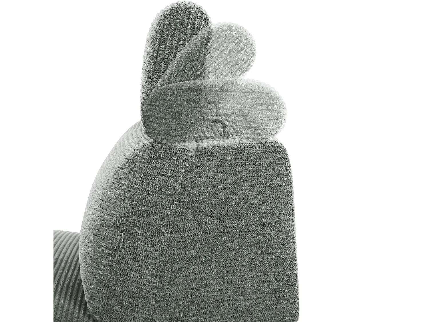 Skaane | Sofa 3 seater with chaise right & electric function in corduroy grey