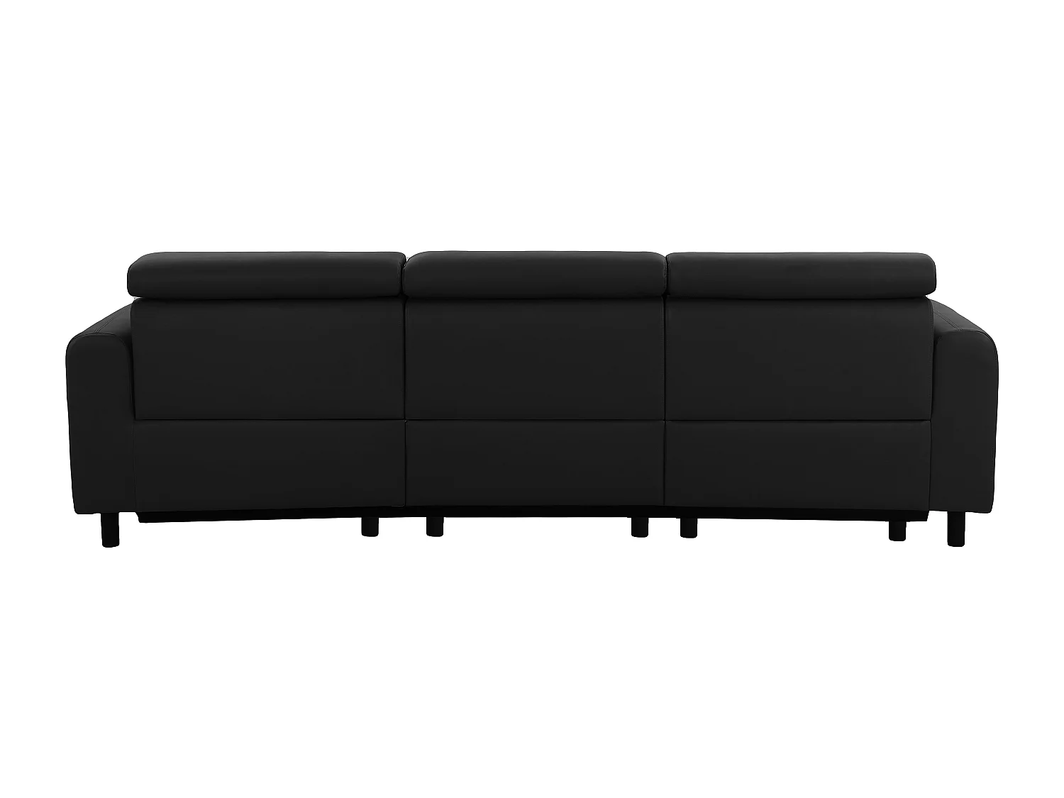 Skaane | Sofa 3 seater with chaise left & electric function in PU black