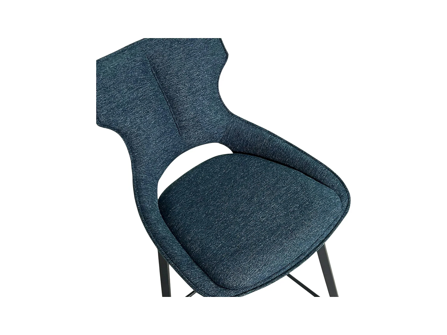 Chaise de bar pivotante tissu bleu (lot de 2) LOMBARDIE