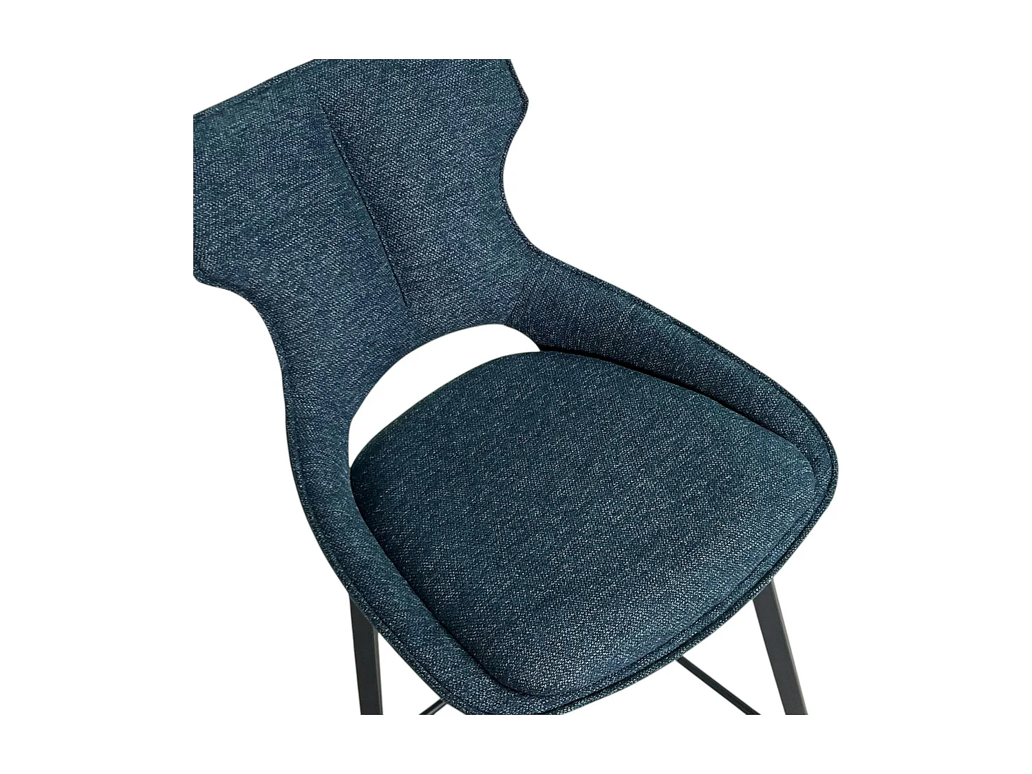 Chaise de bar pivotante tissu bleu (lot de 2) LOMBARDIE