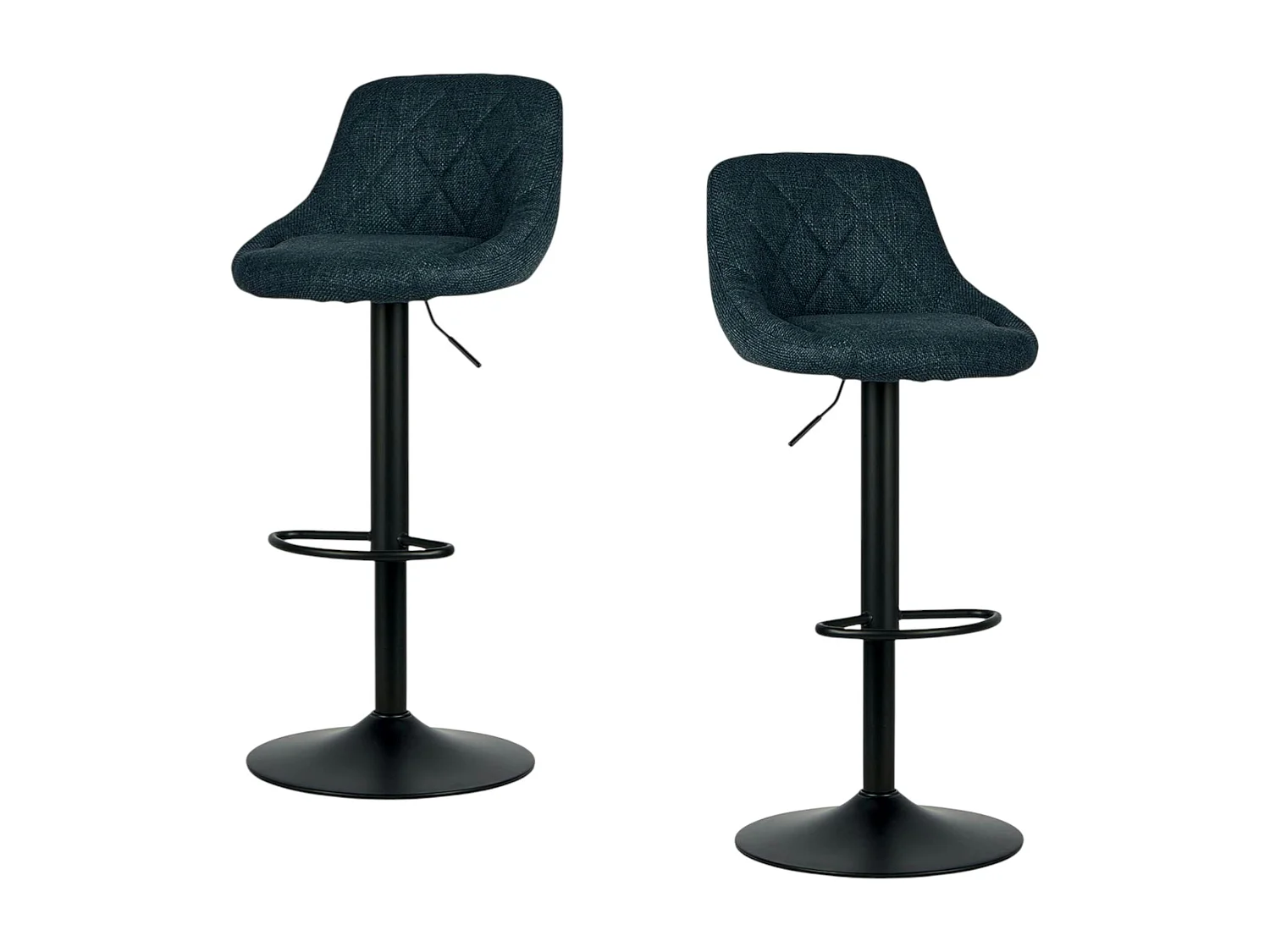 Chaise de hauteur réglable tissu bleu (lot de 2) MALMOE