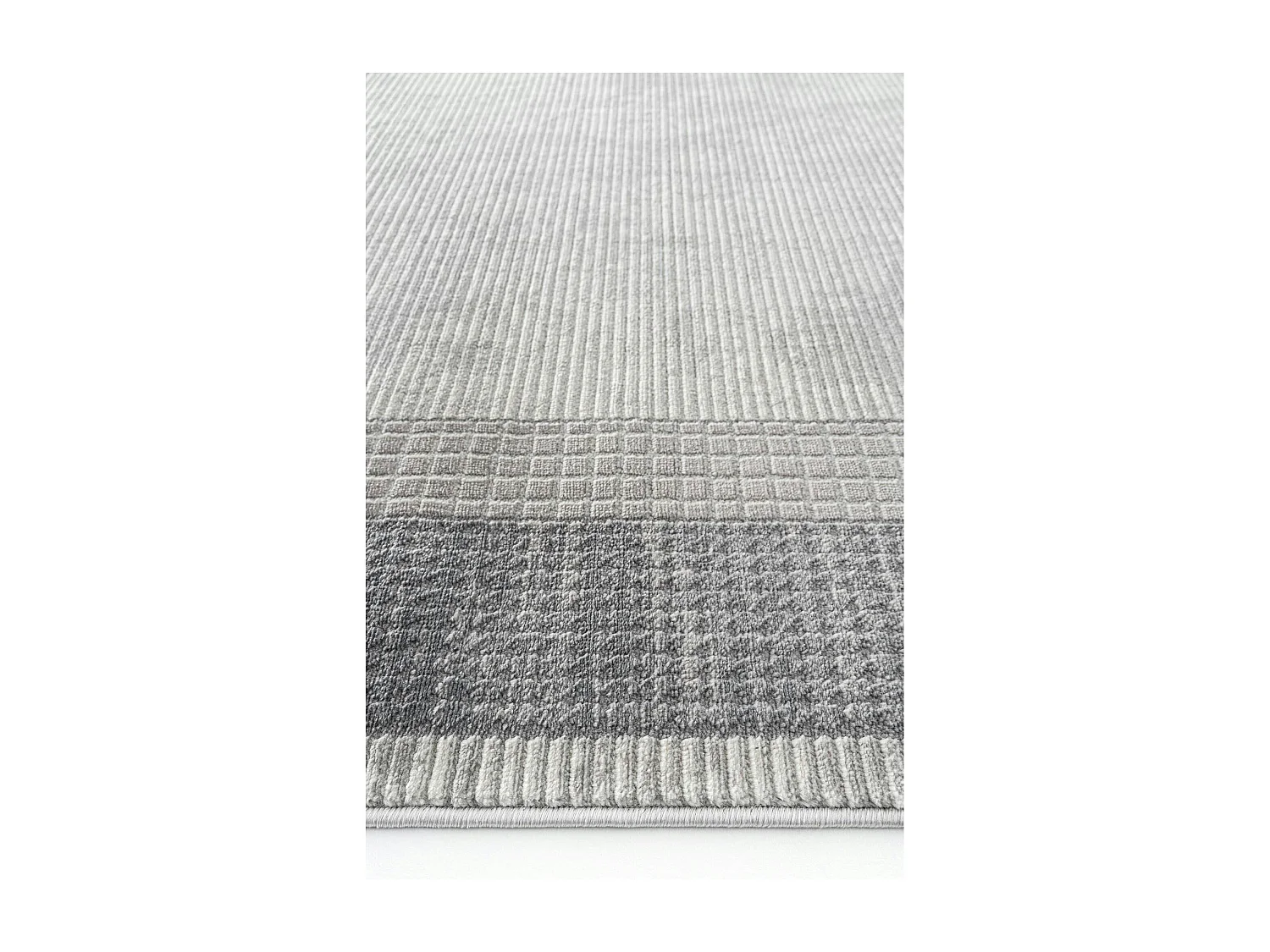 Tapis gris motifs géométriques – 120x180 cm ISTANBUL