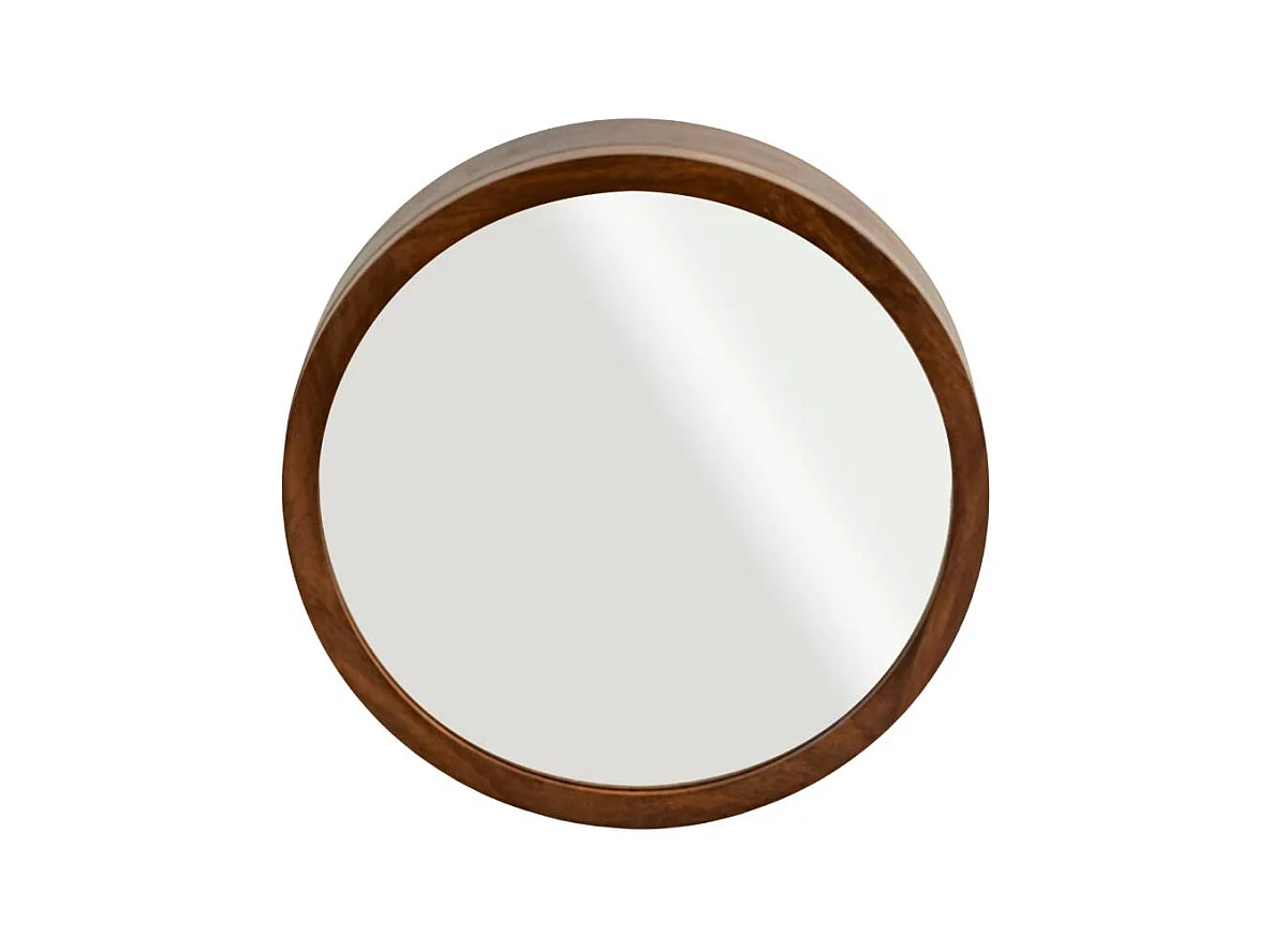 Espejo con estantes en madera de mango oscuro Remick