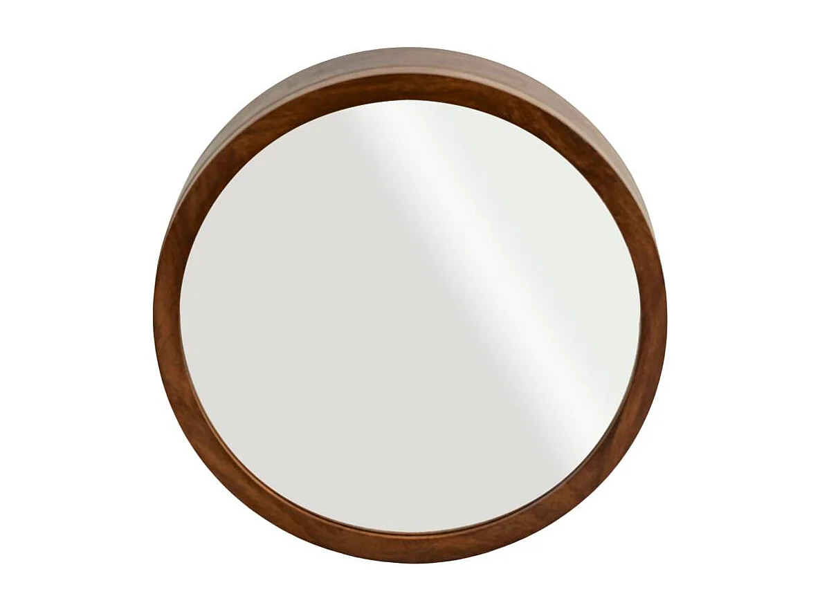 Espejo con estantes en madera de mango oscuro Remick