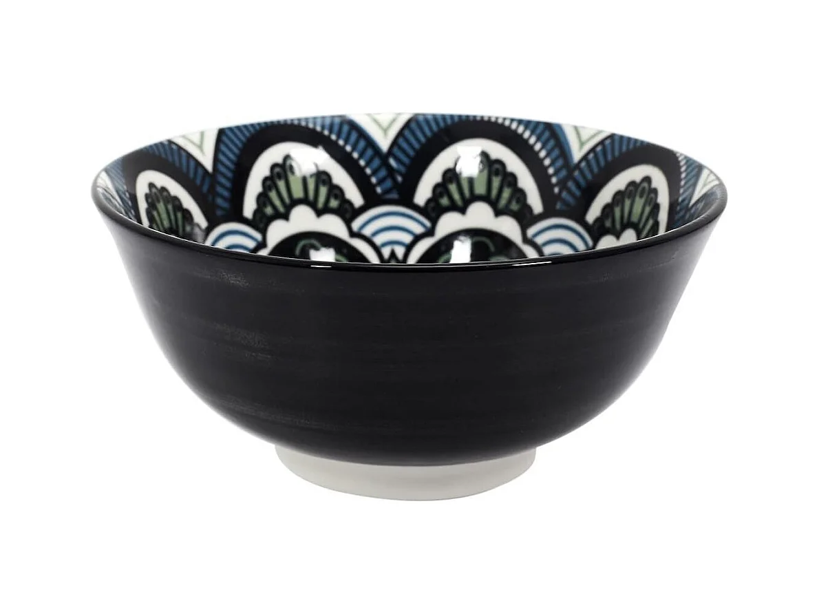 Set de 6 bols en porcelaine bleu mandala (Ø15cm) - MANDALA