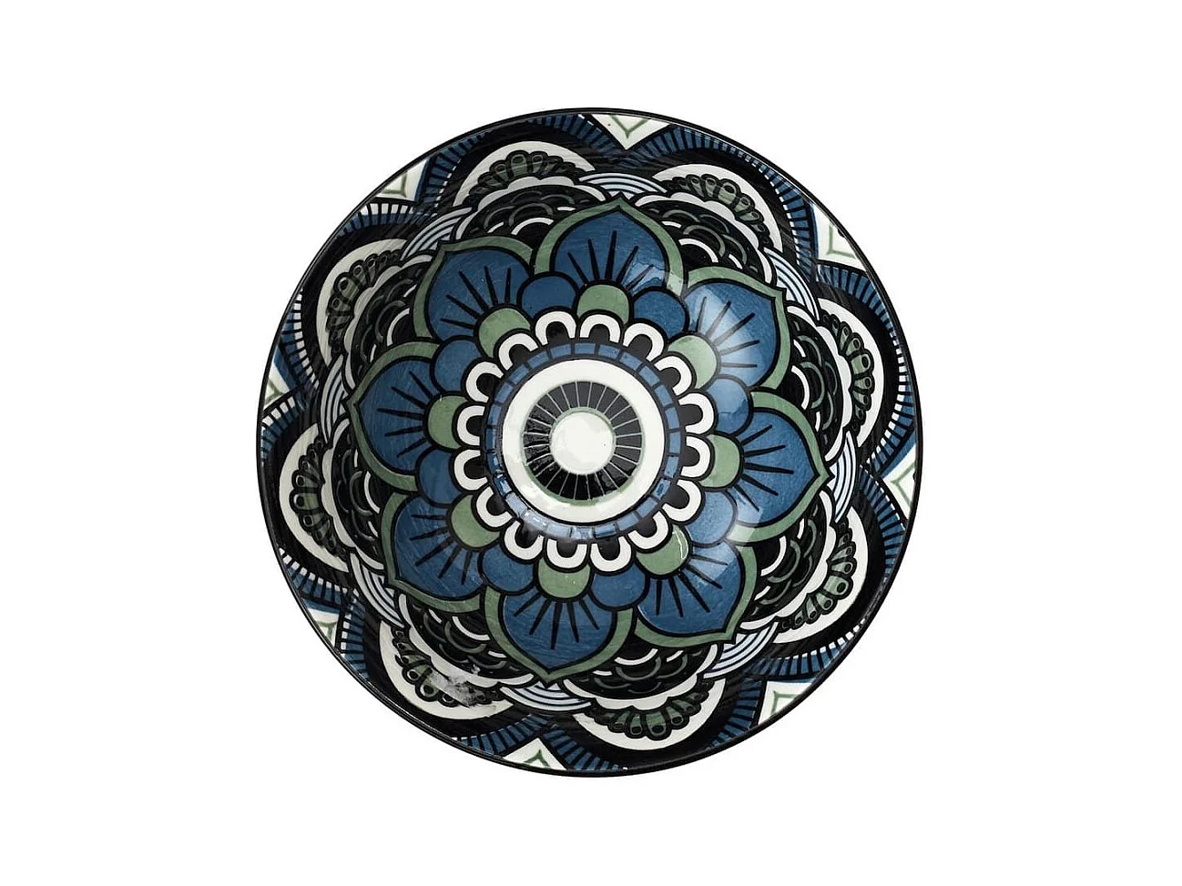 Set de 6 bols en porcelaine bleu mandala (Ø15cm) - MANDALA