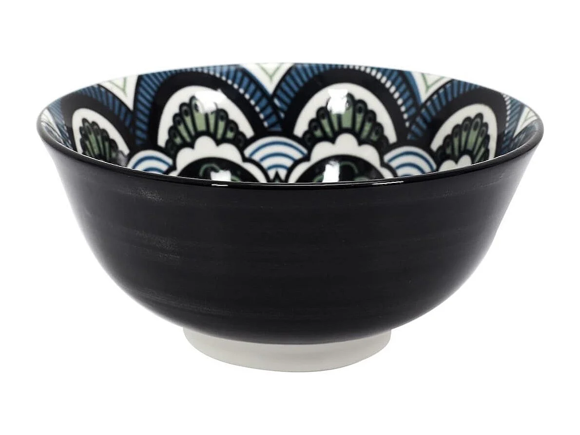 Set de 6 bols en porcelaine bleu mandala (Ø15cm) - MANDALA