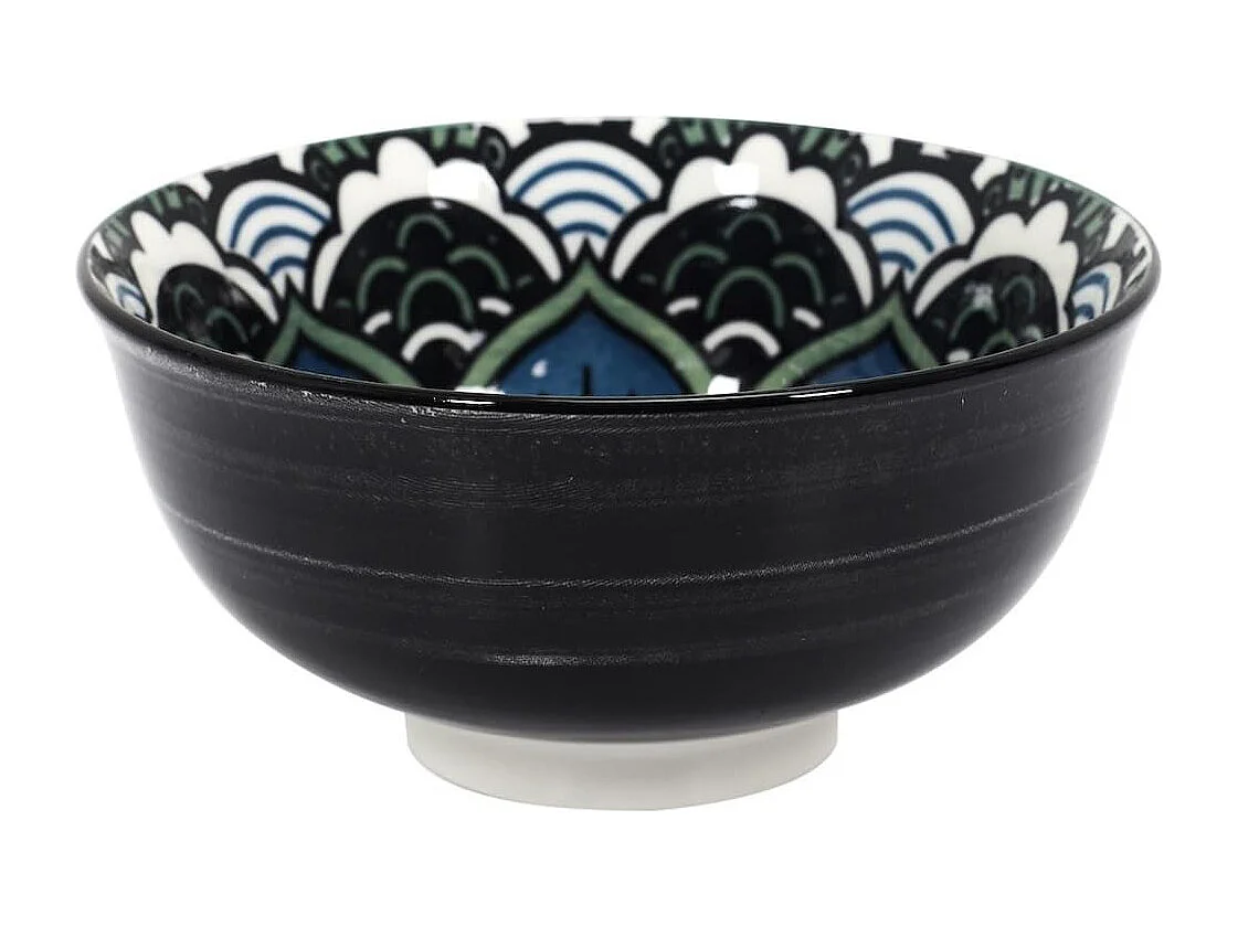 Set de 6 bols en porcelaine bleu mandala (Ø12cm) - MANDALA