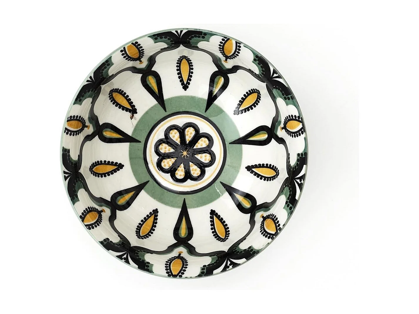 Set de 6 bols en porcelaine vert mandala (Ø12cm) - MANDALA