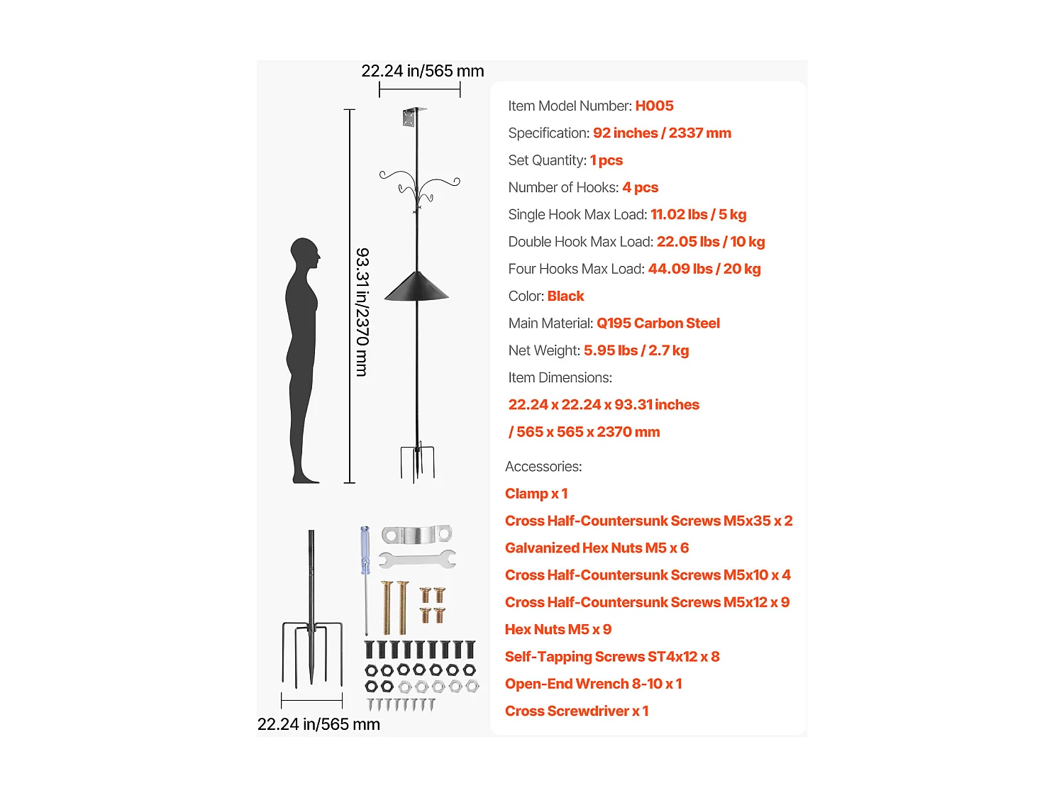 Hirtenknoten SucceBuy, 4 Knoten, Futterstelle für Wilde Vögel von 237 cm Höhe, Aufhängendes Set mit Schutz gegen Eichhörnchen