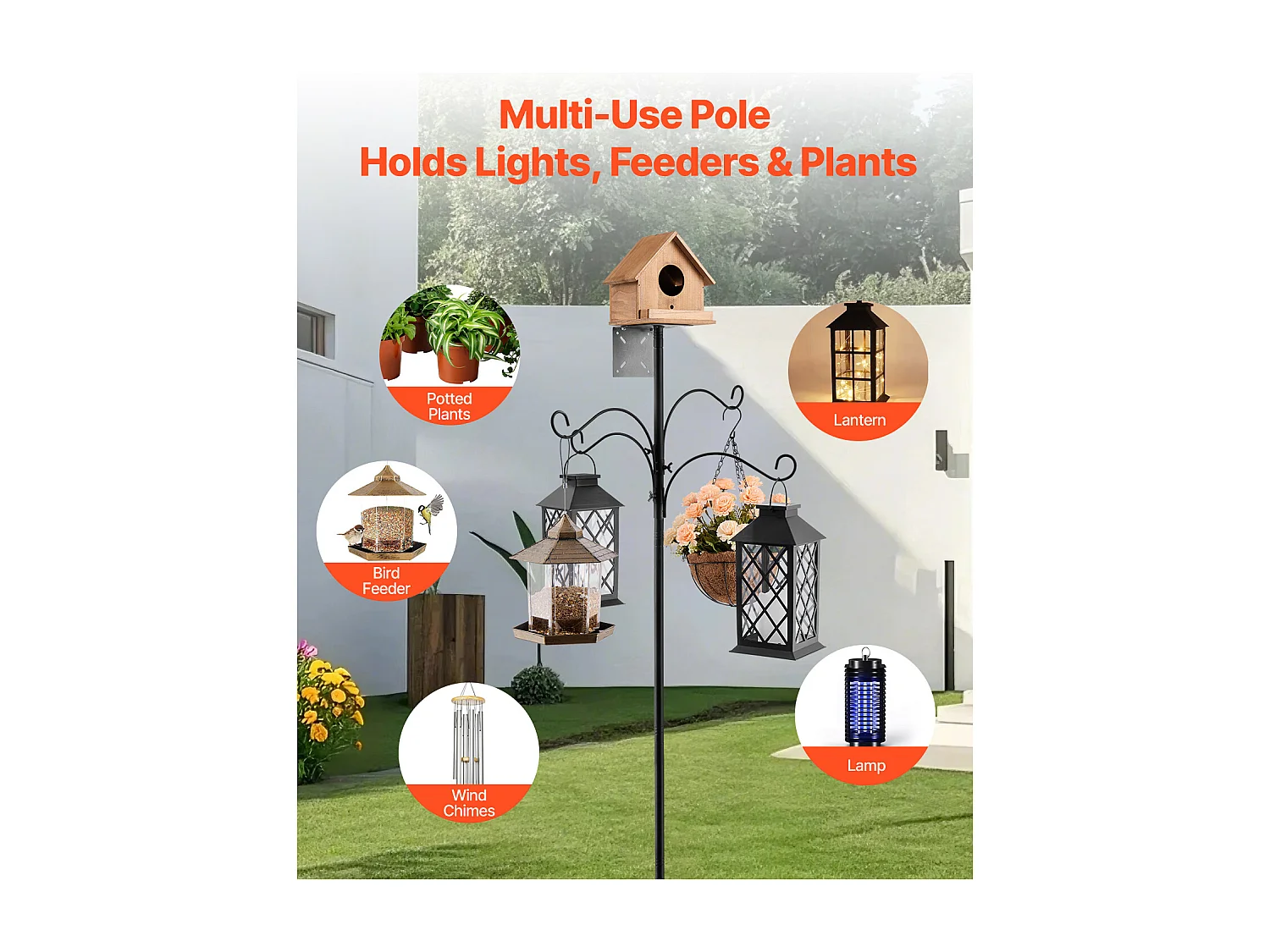 Hirtenknoten SucceBuy, 4 Knoten, Futterstelle für Wilde Vögel von 237 cm Höhe, Aufhängendes Set mit Schutz gegen Eichhörnchen