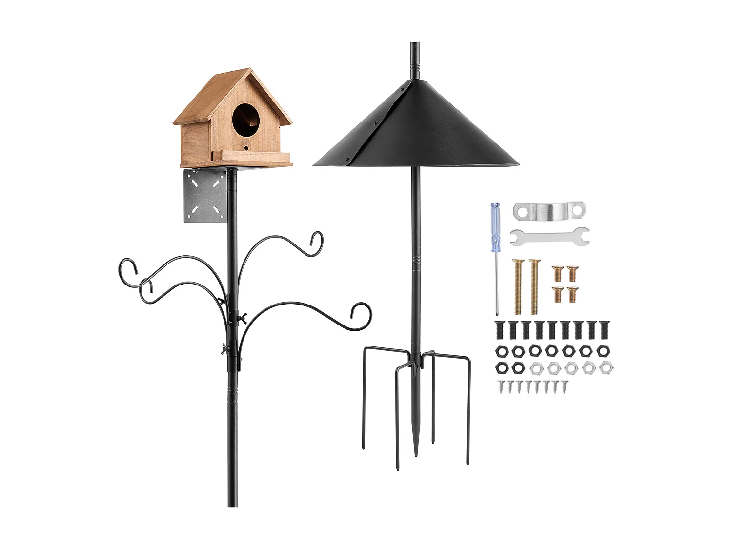Hirtenknoten SucceBuy, 4 Knoten, Futterstelle für Wilde Vögel von 237 cm Höhe, Aufhängendes Set mit Schutz gegen Eichhörnchen