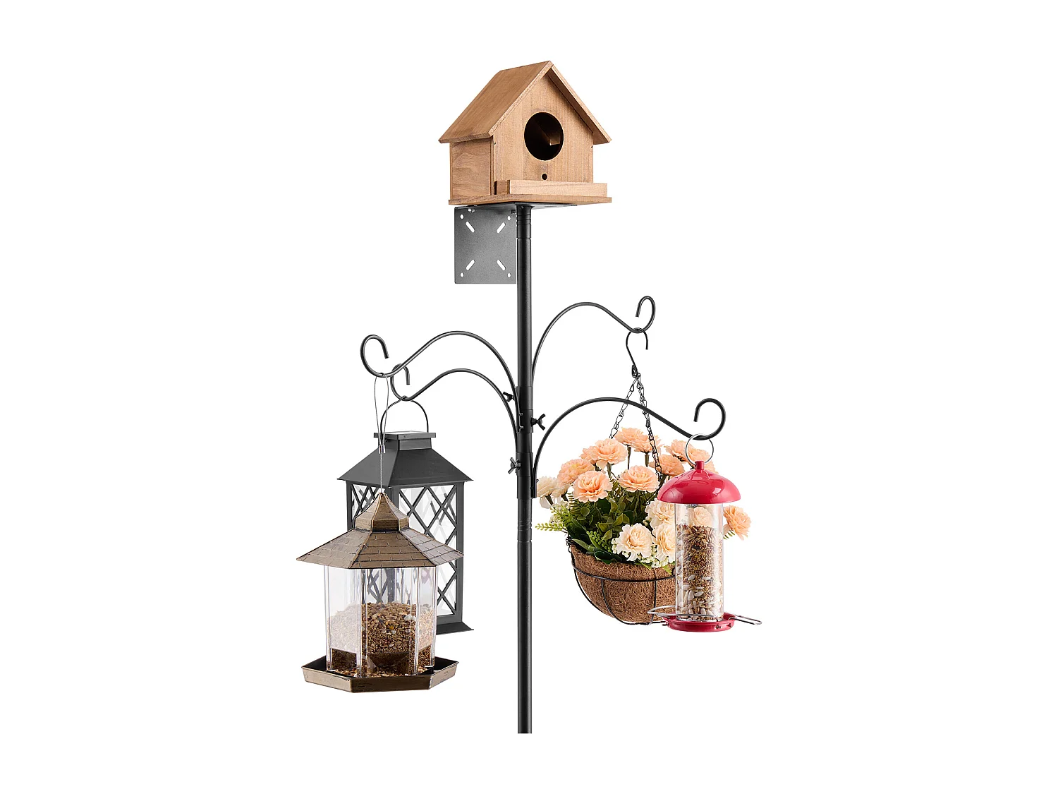 Hirtenknoten SucceBuy, 4 Knoten, Futterstelle für Wilde Vögel von 237 cm Höhe, Aufhängendes Set mit Schutz gegen Eichhörnchen