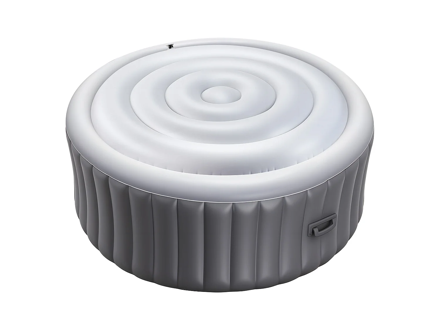 Couvercle Gonflable Rond SucceBuy pour Spa 137 cm, Housse de Protection pour Spa Résistante aux Intempéries et à l'Eau, Couverture Thermique en PVC, Blanc