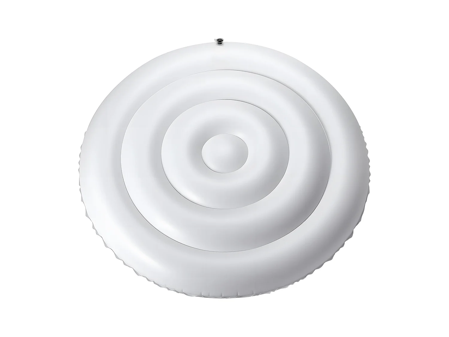 Couvercle Gonflable Rond SucceBuy pour Spa 137 cm, Housse de Protection pour Spa Résistante aux Intempéries et à l'Eau, Couverture Thermique en PVC, Blanc