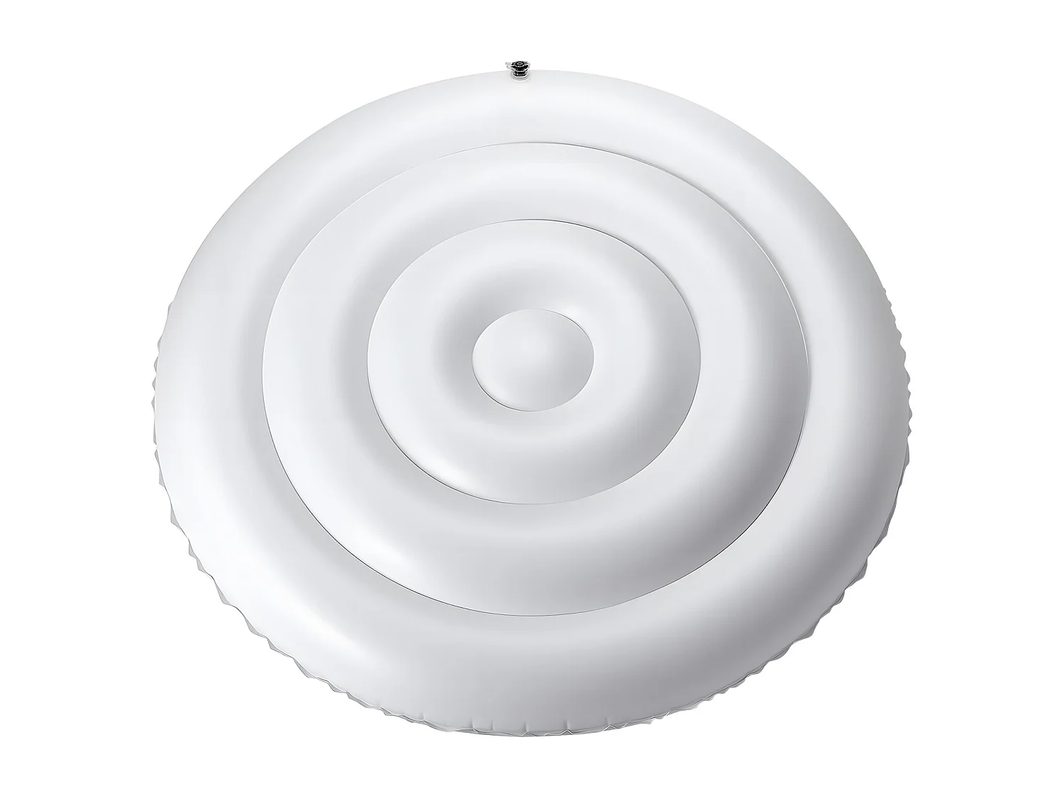 Couvercle Gonflable Rond SucceBuy pour Spa 137 cm, Housse de Protection pour Spa Résistante aux Intempéries et à l'Eau, Couverture Thermique en PVC, Blanc
