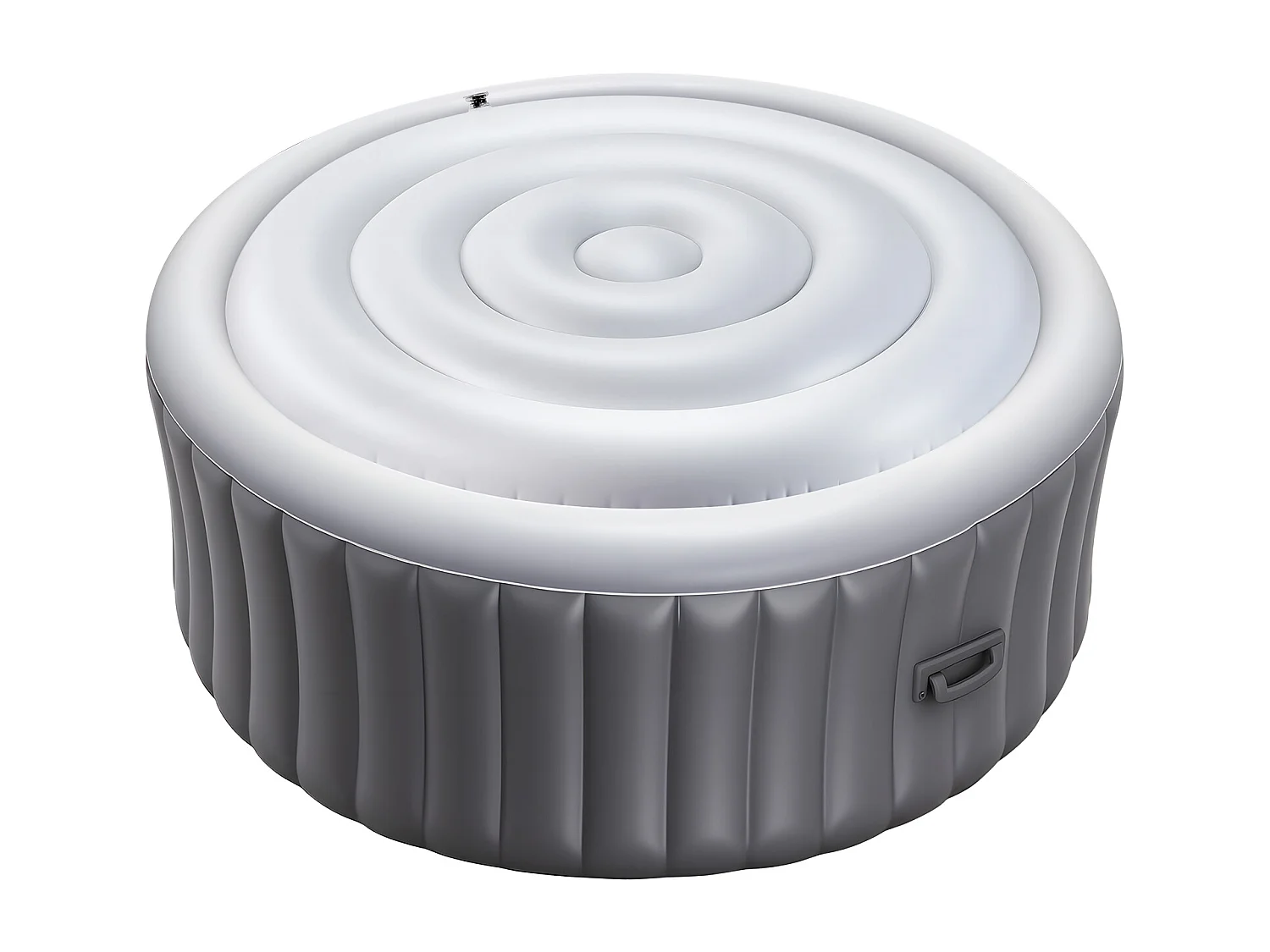 Couvercle Gonflable Rond SucceBuy pour Spa 137 cm, Housse de Protection pour Spa Résistante aux Intempéries et à l'Eau, Couverture Thermique en PVC, Blanc