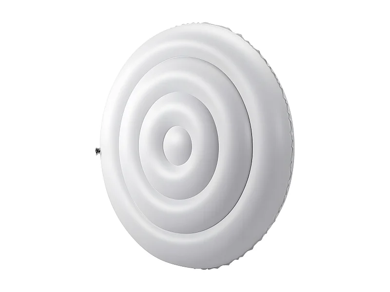 Couvercle Gonflable Rond SucceBuy pour Spa 137 cm, Housse de Protection pour Spa Résistante aux Intempéries et à l'Eau, Couverture Thermique en PVC, Blanc