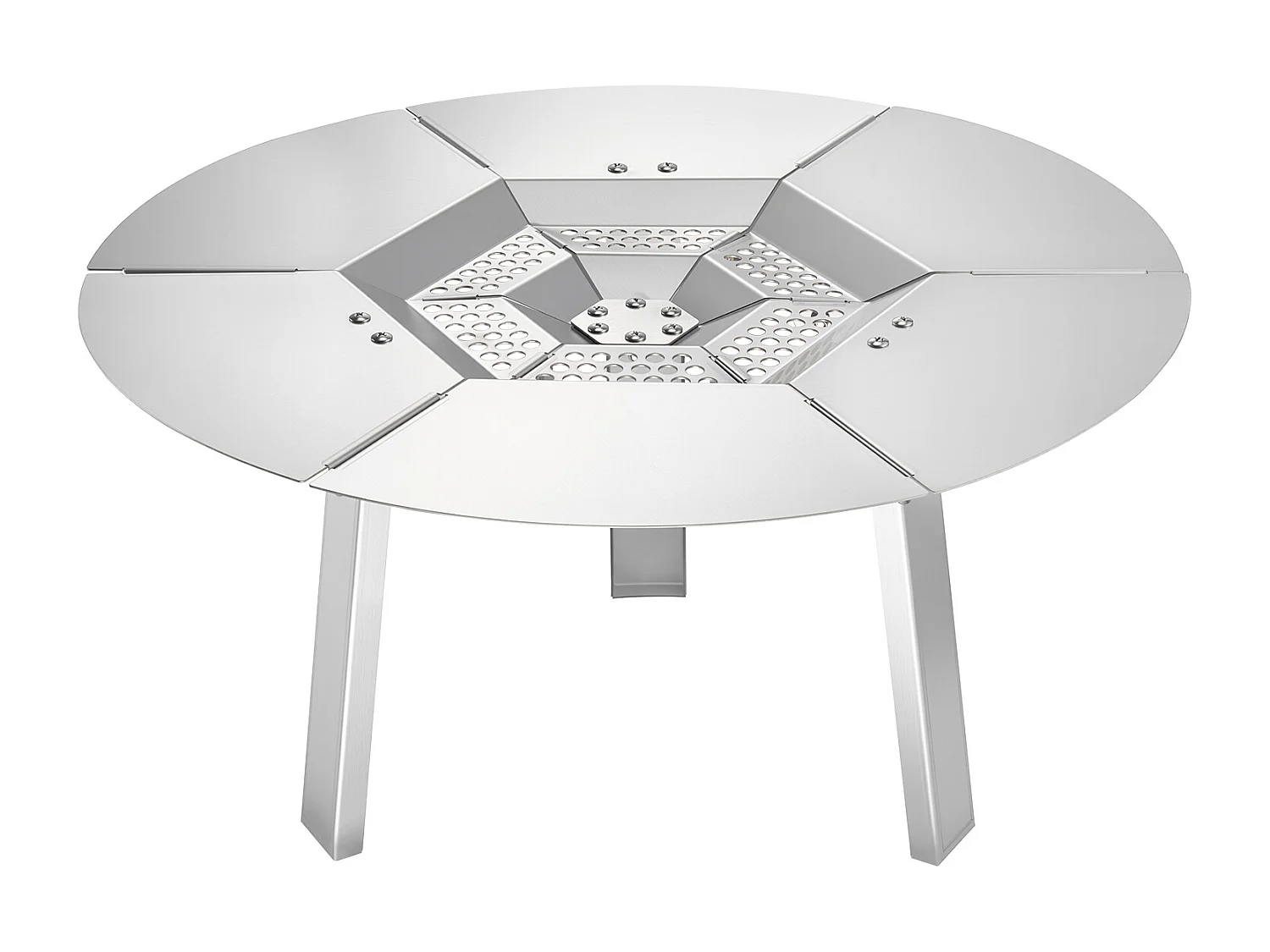 Diffuseur de Chaleur SucceBuy, 50.8x25.4 cm Protection Thermique Ronde, Diffuseur de Chaleur en Acier Inoxydable 304 avec Couvercle de Brûleur Amovible