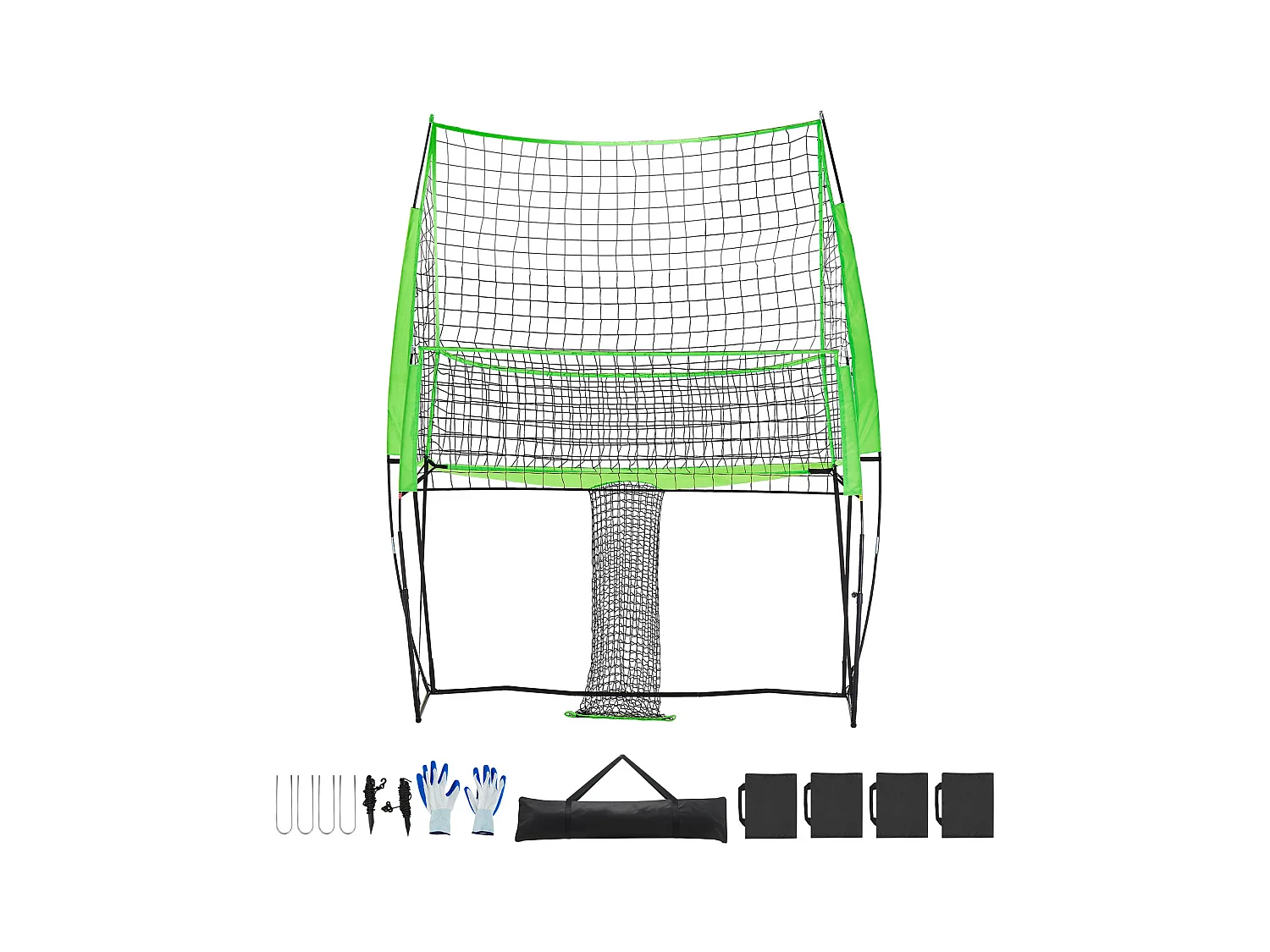 Filet de Volley-Ball SucceBuy Portable, Filet d'Entraînement de Volley-Ball Réglable en Hauteur avec Retour de Balle, pour Service Intérieur et Extérieur