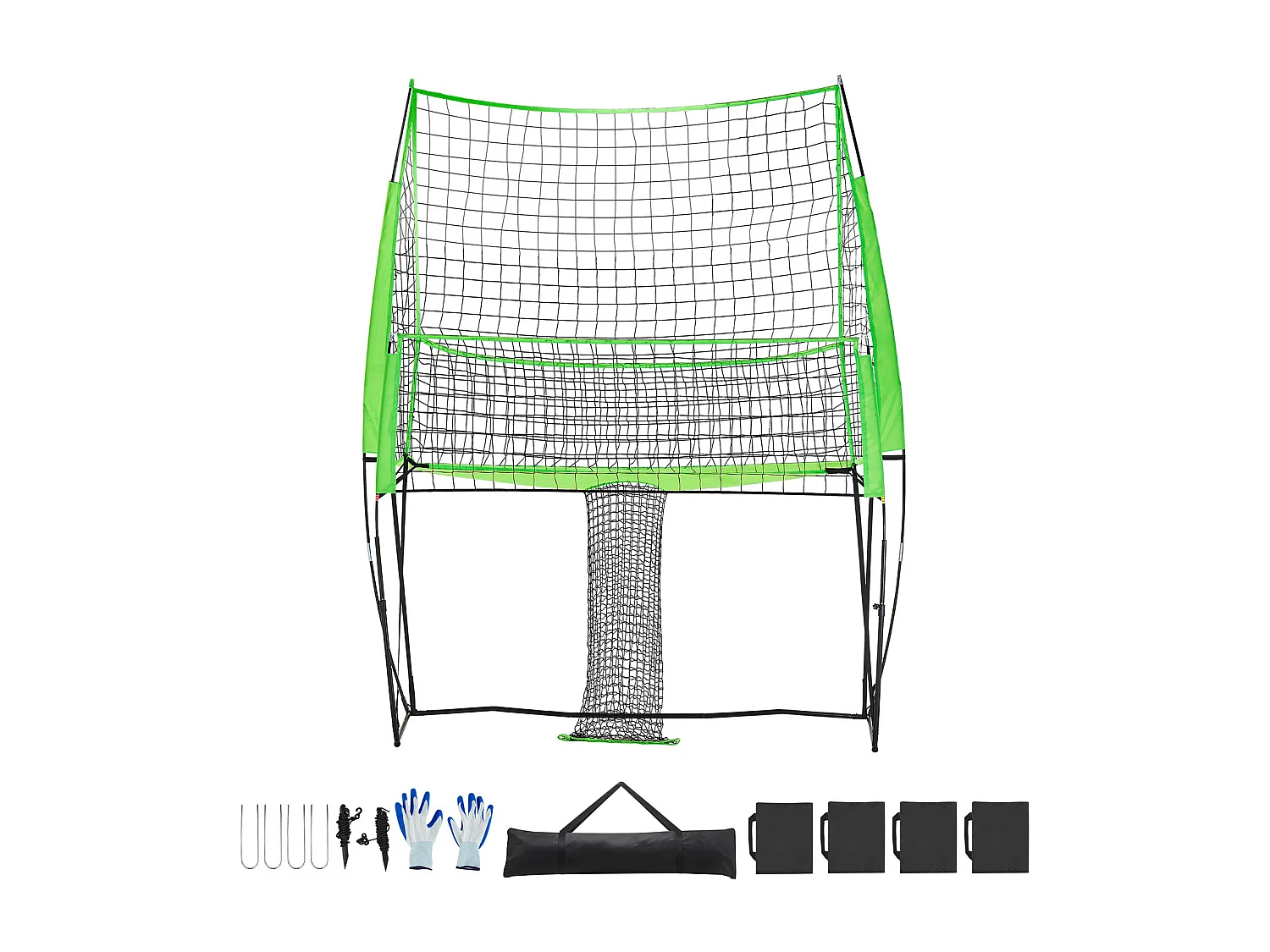 Filet de Volley-Ball SucceBuy Portable, Filet d'Entraînement de Volley-Ball Réglable en Hauteur avec Retour de Balle, pour Service Intérieur et Extérieur
