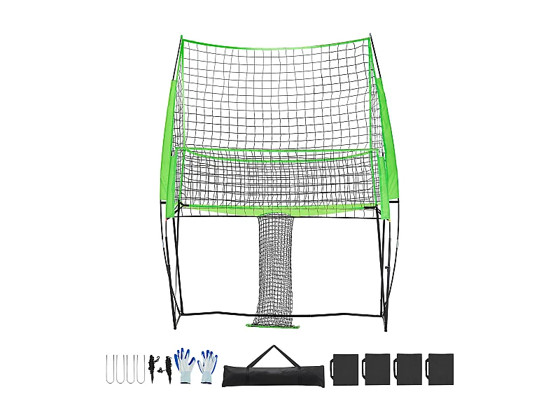 Rete da Pallavolo Portatile SucceBuy, Rete da Allenamento per Pallavolo Regolabile in Altezza con Ritorno Palla, per Uso Interno ed Esterno