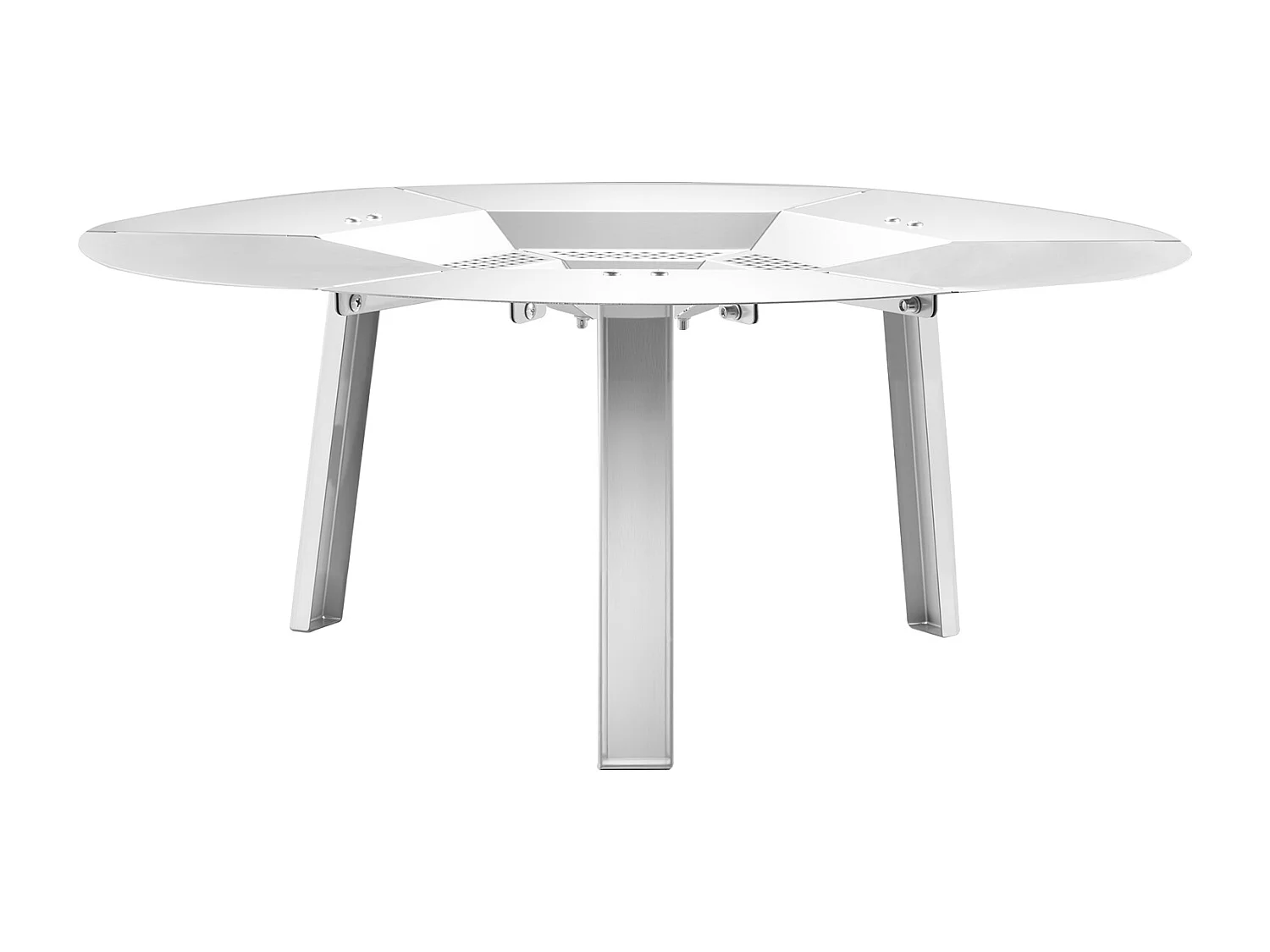 Wärmeverteiler für Feuerschale,635x254 mm Hitzeschutz rund für Holzfeuerstelle, Edelstahl 304 Hitzeverteiler mit abnehmbarer Brennerabdeckung