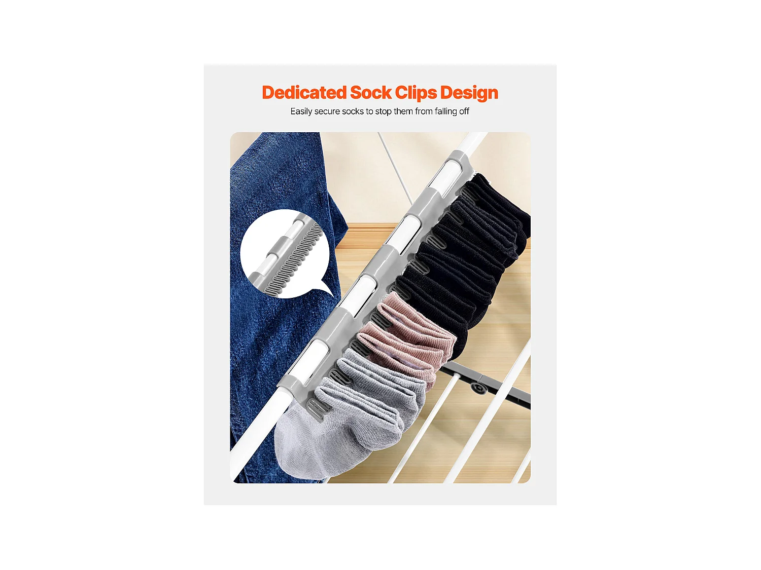 Étendoir à Linge Pliable SucceBuy, Séchoir à Linge sur Pied à 2 Niveaux, avec Pinces à Chaussettes et 21 Barres de Séchage, en Métal, Réglable en Hauteur, Blanc