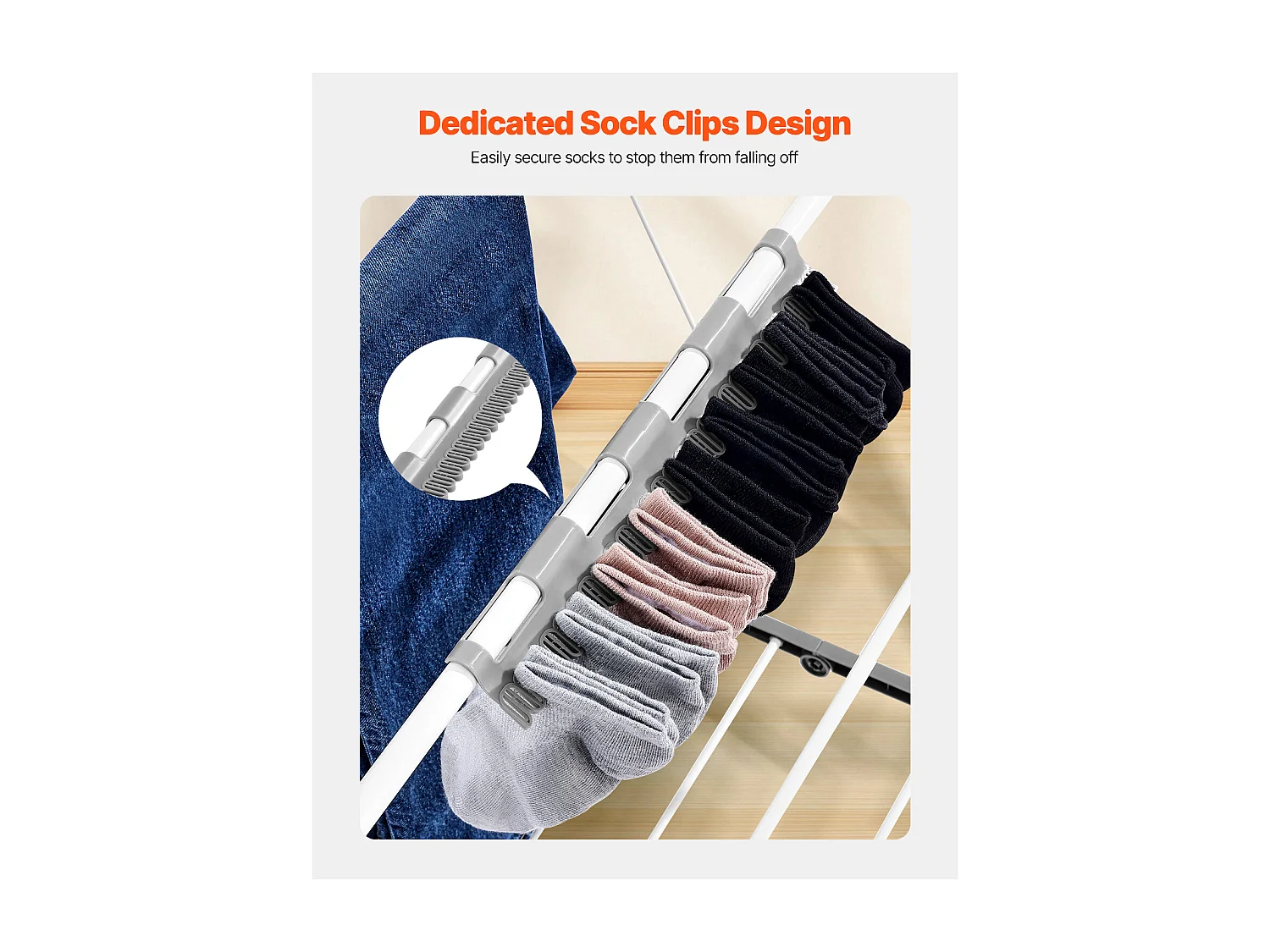 Étendoir à Linge Pliable SucceBuy, Séchoir à Linge sur Pied à 2 Niveaux, avec Pinces à Chaussettes et 21 Barres de Séchage, en Métal, Réglable en Hauteur, Blanc