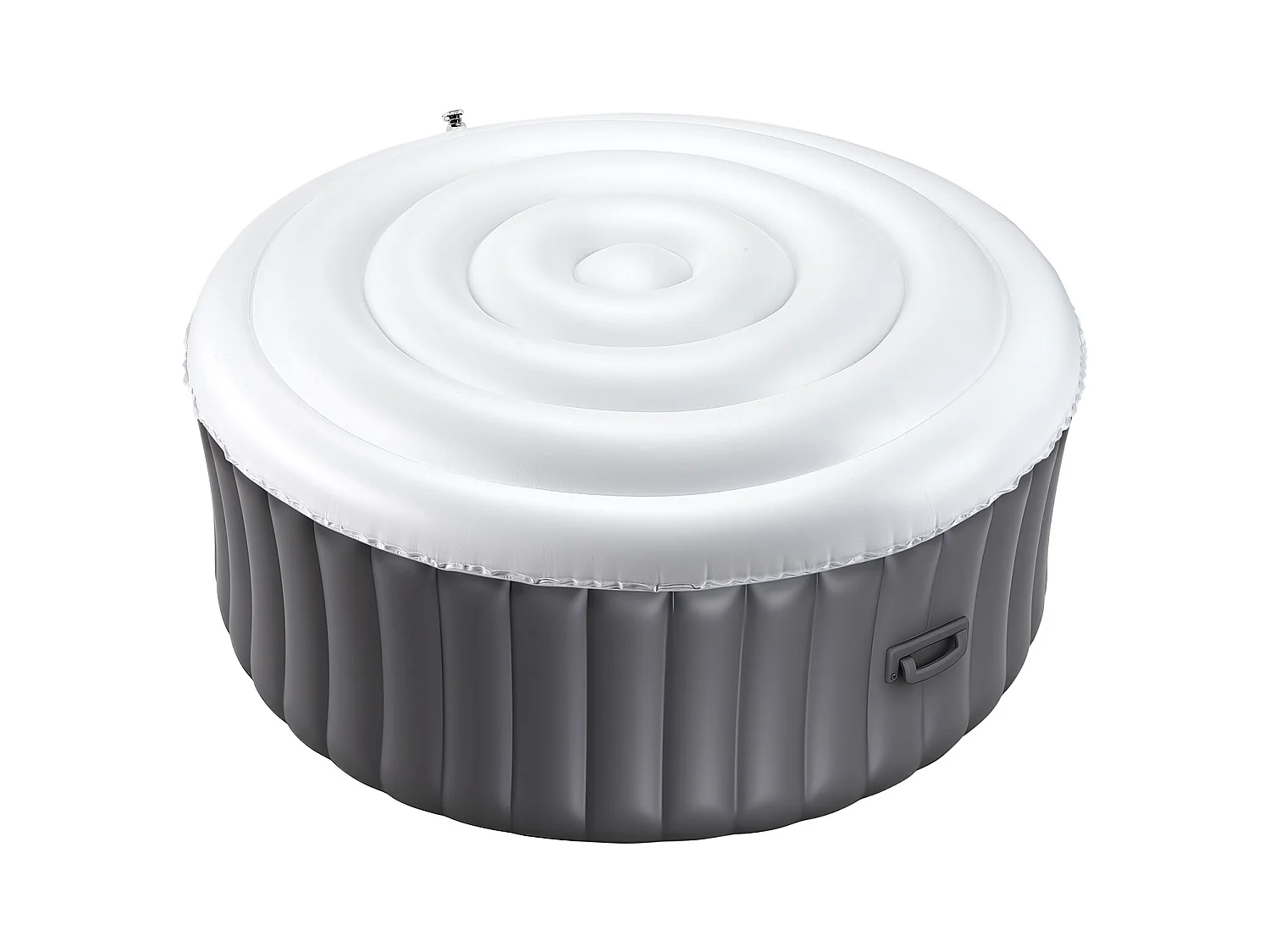 Couvercle Gonflable Rond SucceBuy pour Spa 164,5 cm, Housse de Protection pour Spa Résistante aux Intempéries et à l'Eau, Couverture Thermique en PVC, Blanc