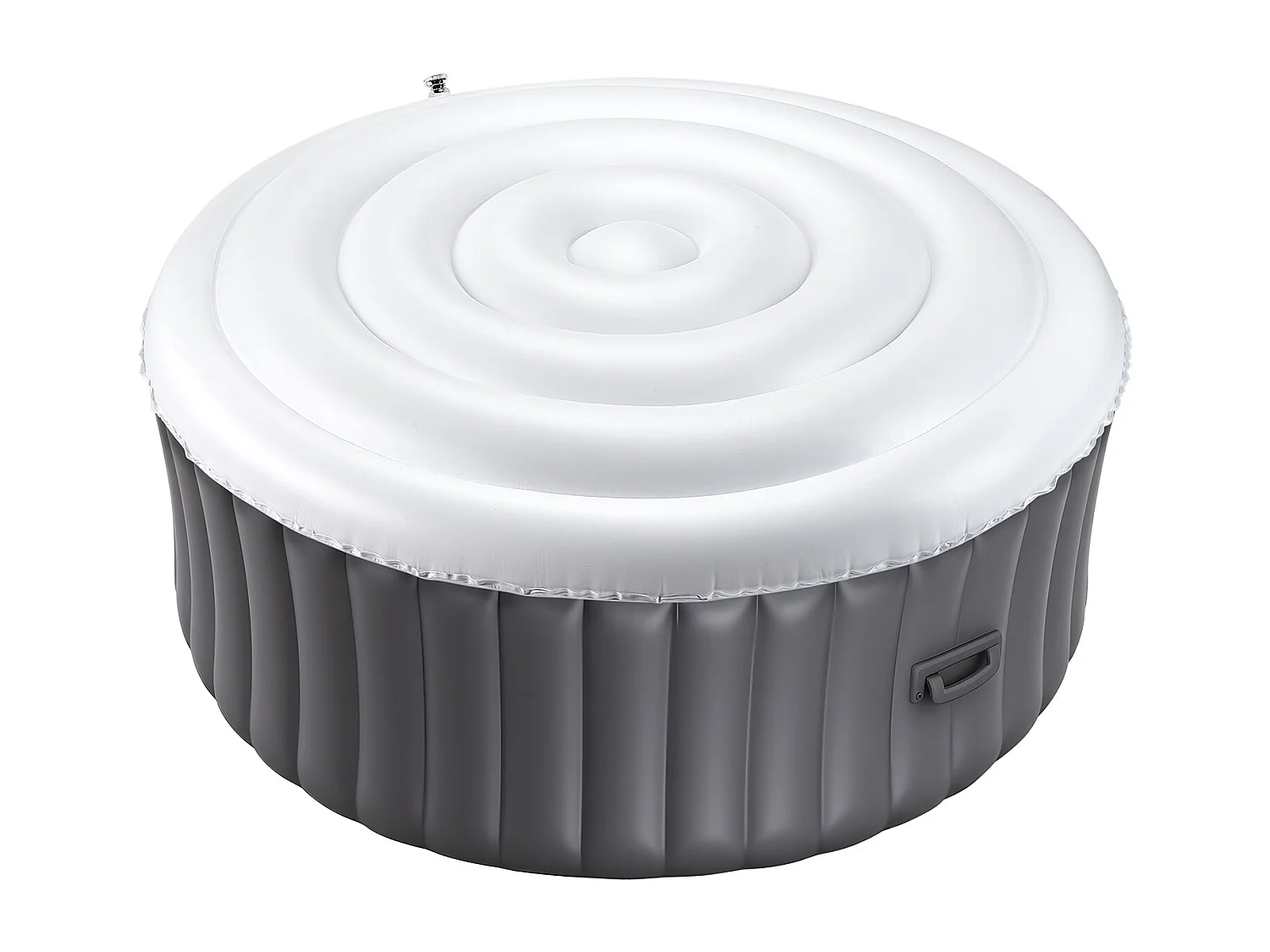 Couvercle Gonflable Rond SucceBuy pour Spa 164,5 cm, Housse de Protection pour Spa Résistante aux Intempéries et à l'Eau, Couverture Thermique en PVC, Blanc